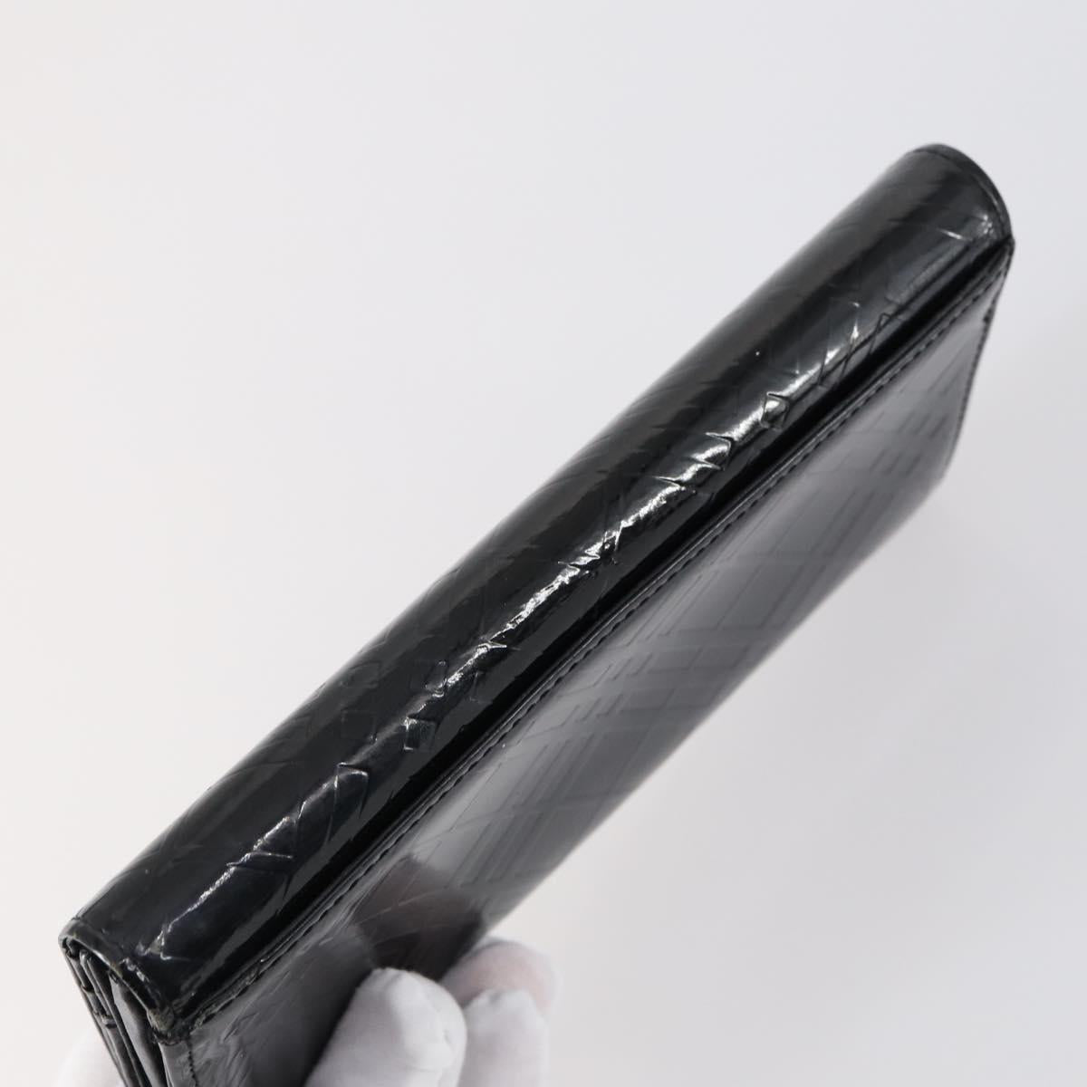 BURBERRY Nova Check Card Case Wallet Leather 2Set Black Auth am9583