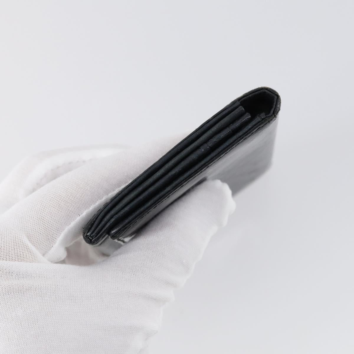 BURBERRY Nova Check Card Case Wallet Leather 2Set Black Auth am9583