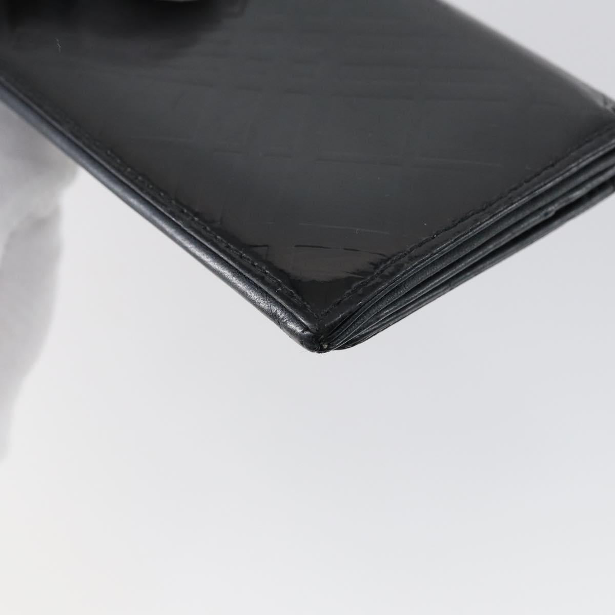 BURBERRY Nova Check Card Case Wallet Leather 2Set Black Auth am9583