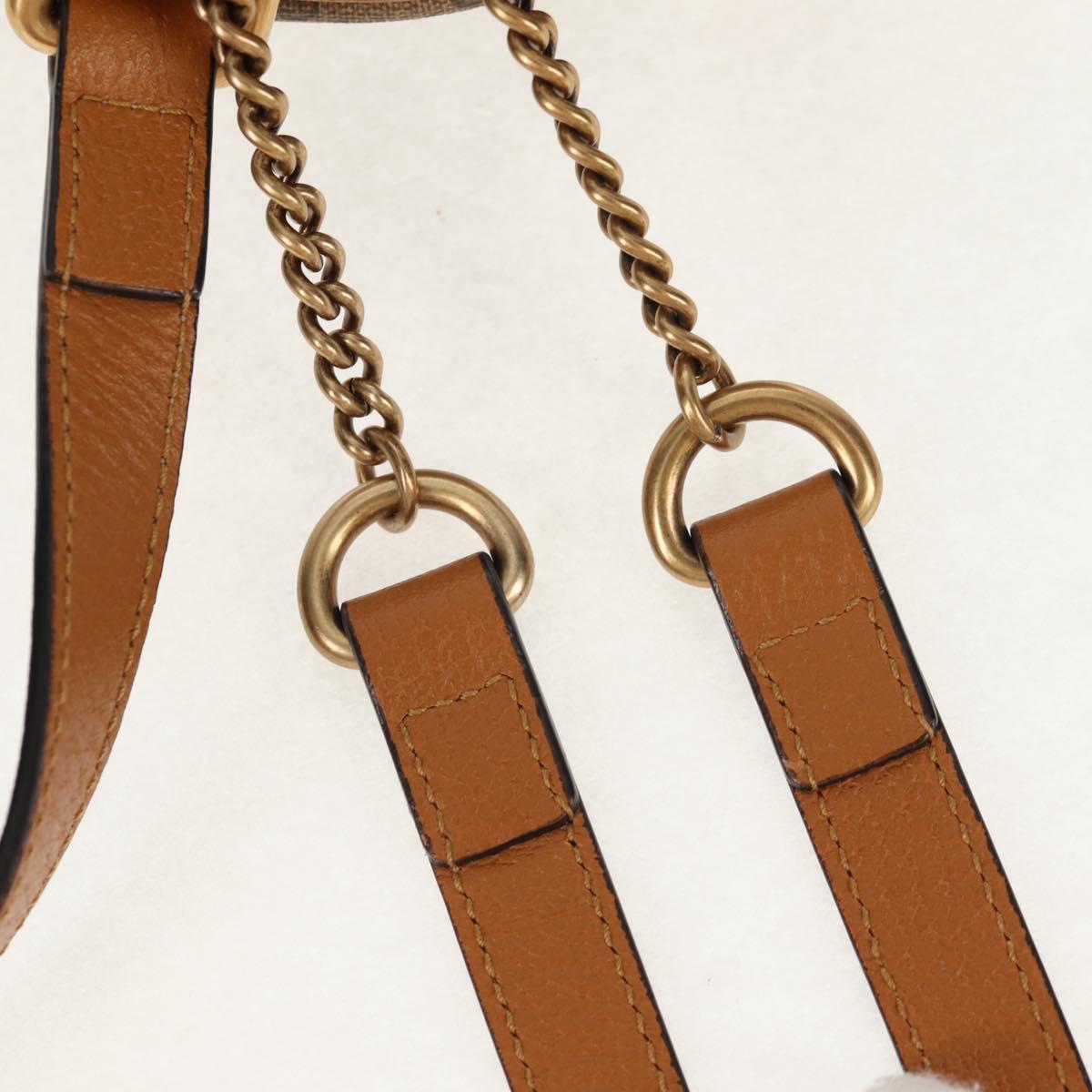 GUCCI Micro GG Supreme Disney Chain Mini Backpack PVC Beige 603730 Auth am9593M