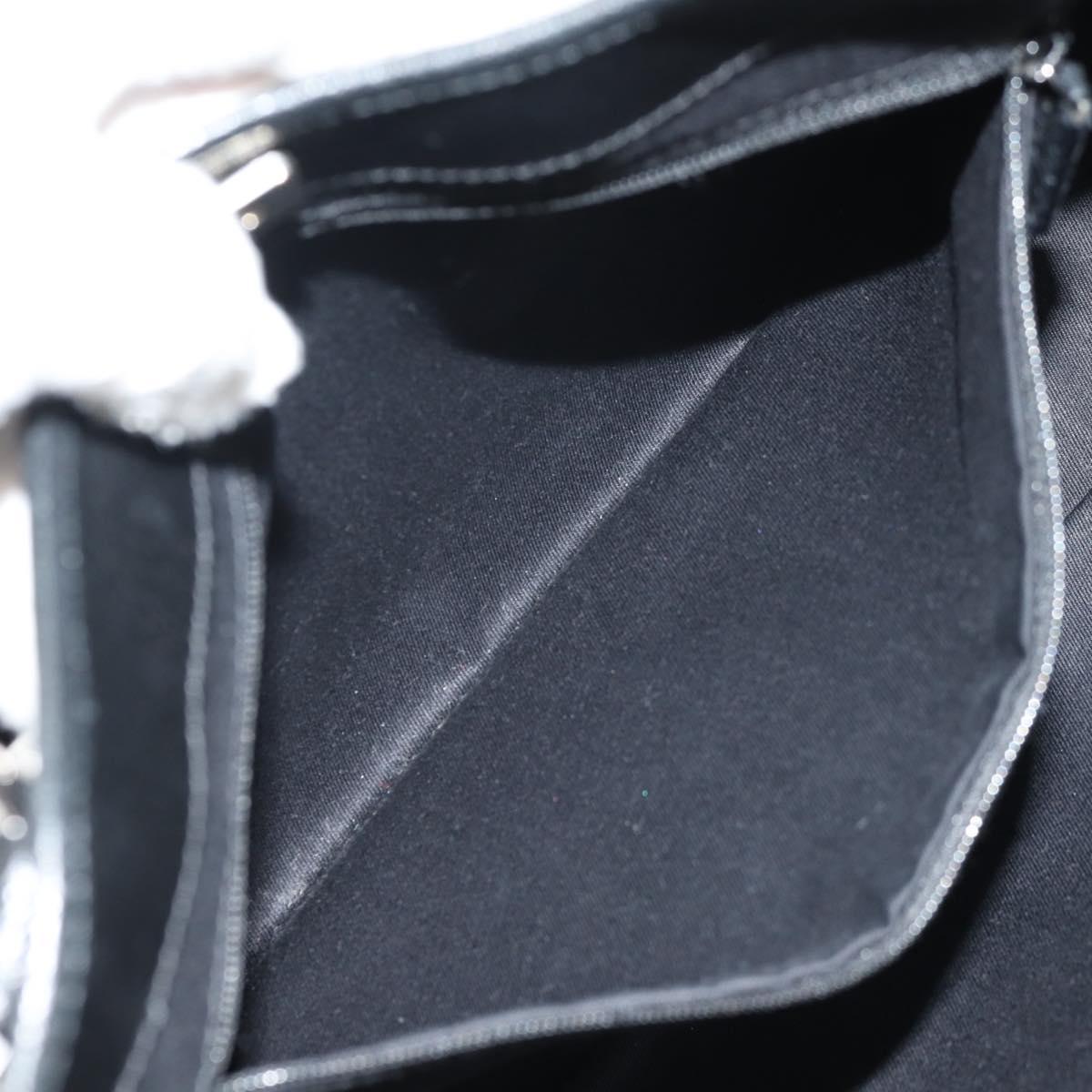 GUCCI GG Canvas Hand Bag Black Silver 113015 Auth am9594V