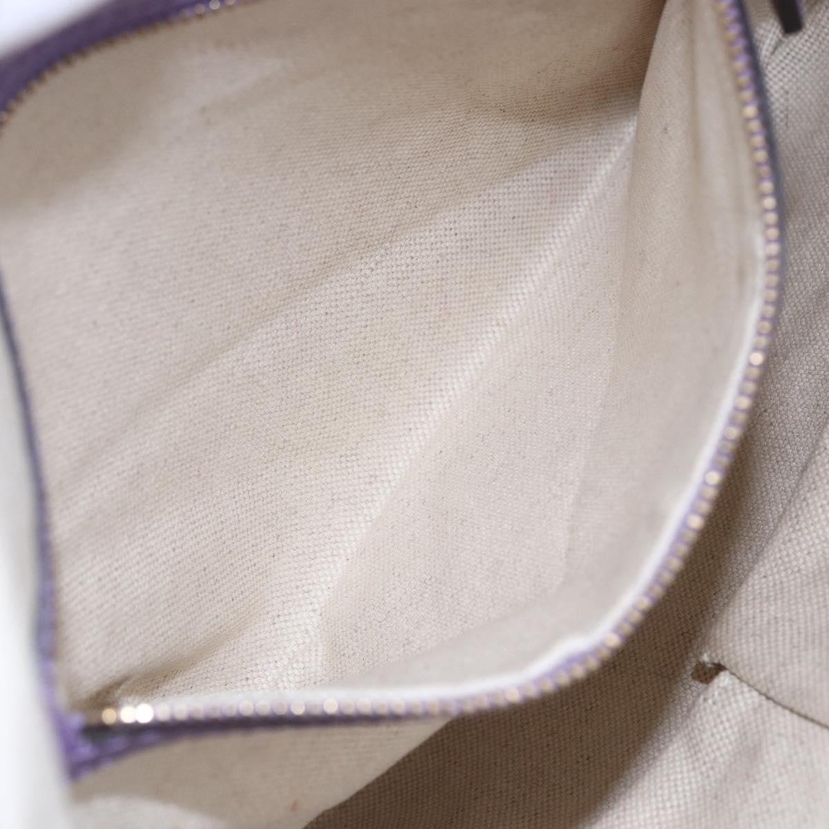 GUCCI GG Canvas Gussissima Shoulder Bag Leather Purple Gold 257072 Auth am9596V