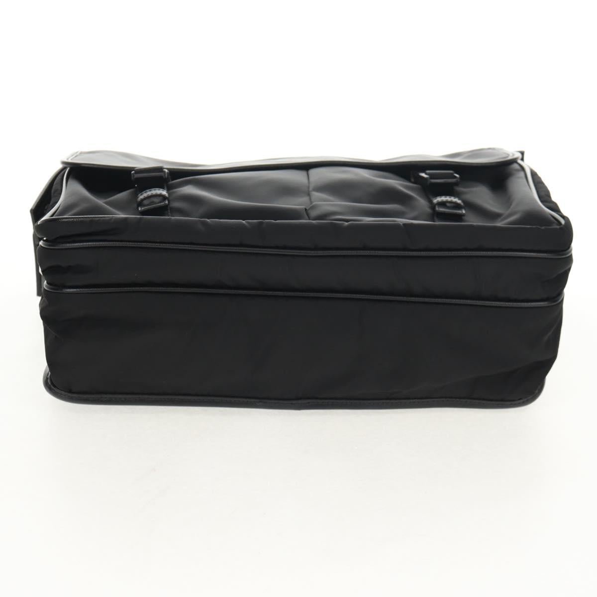 PRADA Shoulder Bag Nylon Black Silver Auth am9598V