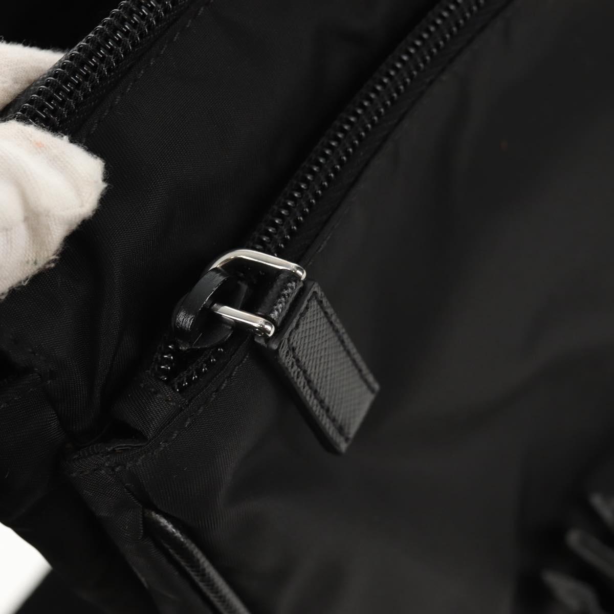 PRADA Shoulder Bag Nylon Black Silver Auth am9598V