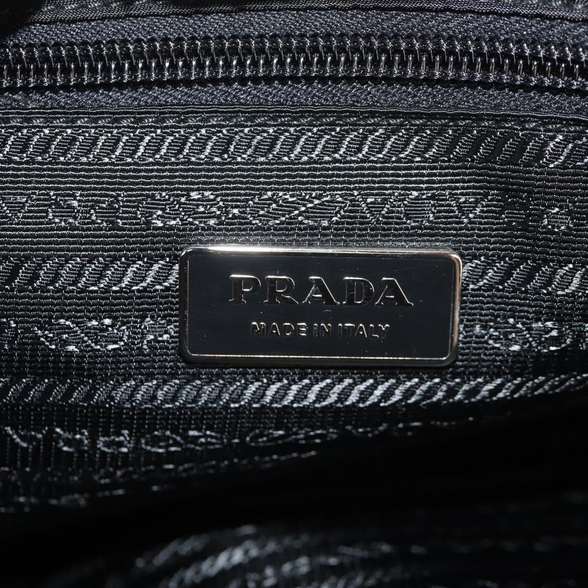 PRADA Shoulder Bag Nylon Black Silver Auth am9598V