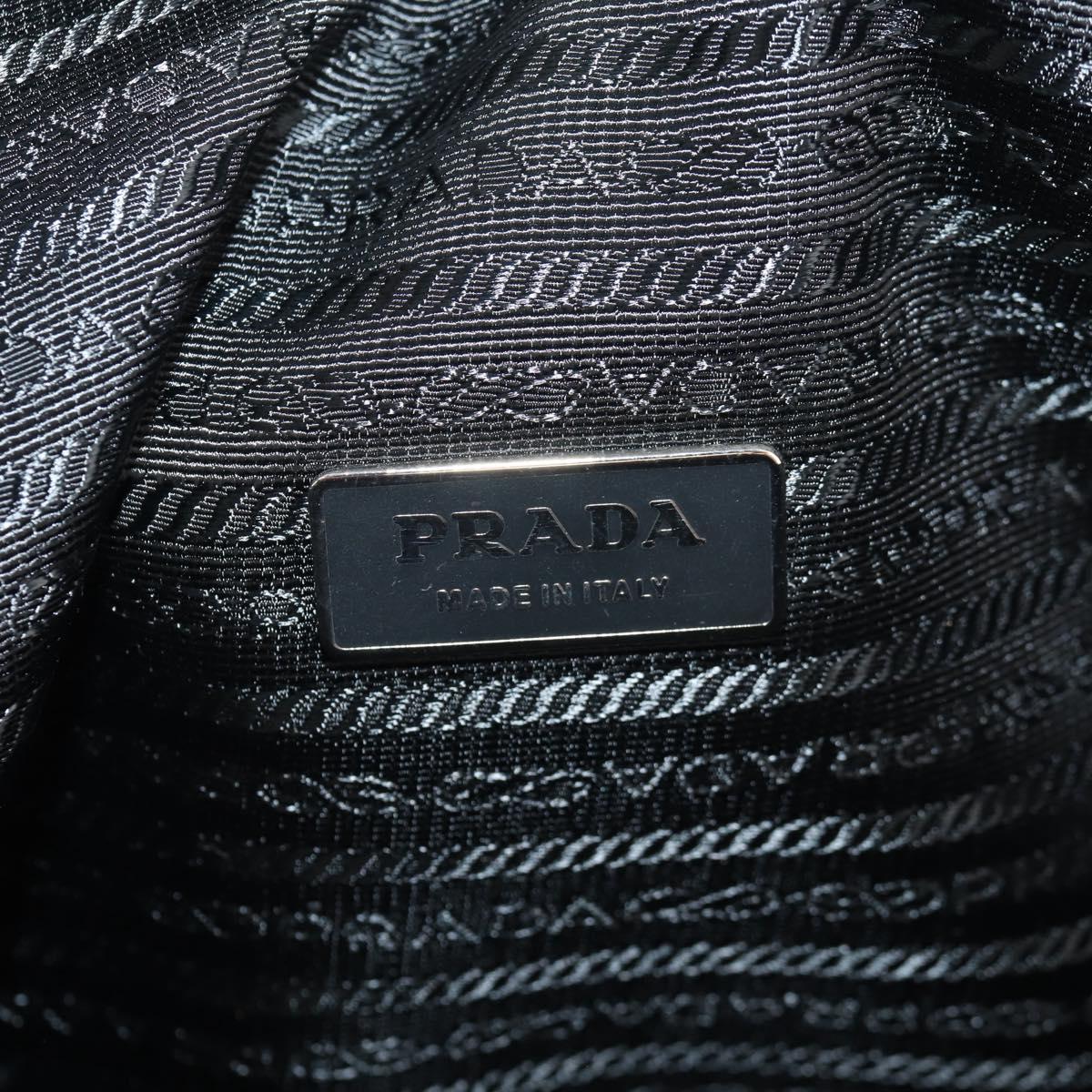 PRADA Shoulder Bag Nylon Black Silver Auth am9598V
