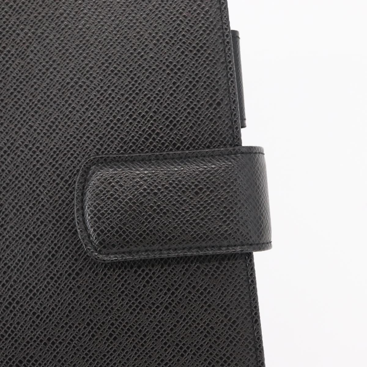 LOUIS VUITTON Taiga Agenda GM Day Planner Cover Black R20232 LV Auth am9599