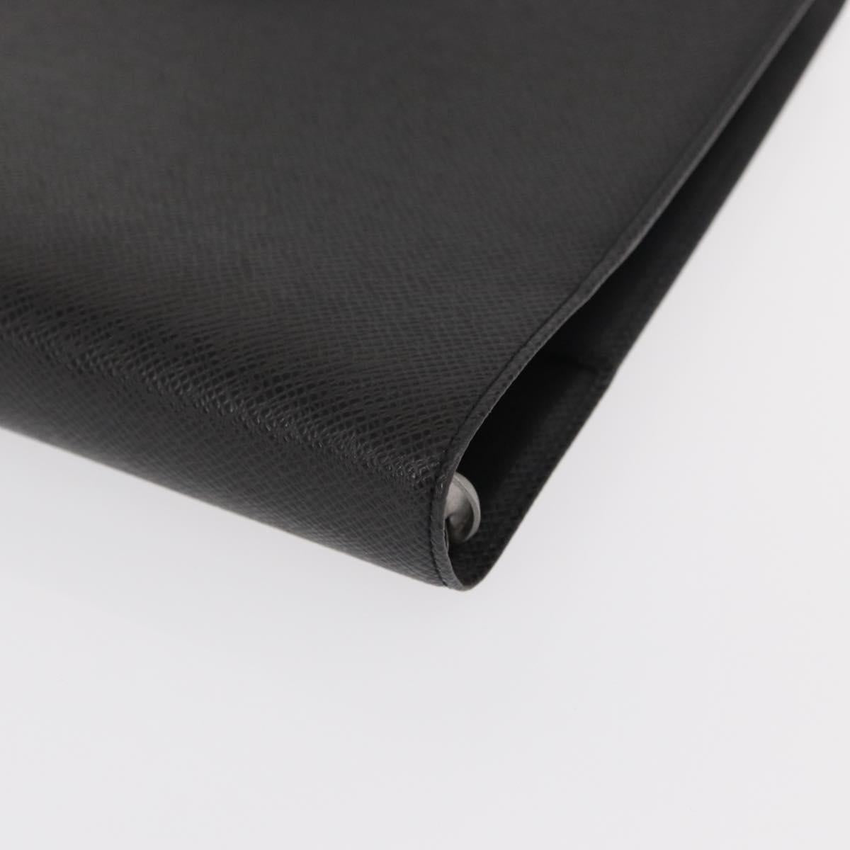 LOUIS VUITTON Taiga Agenda GM Day Planner Cover Black R20232 LV Auth am9599