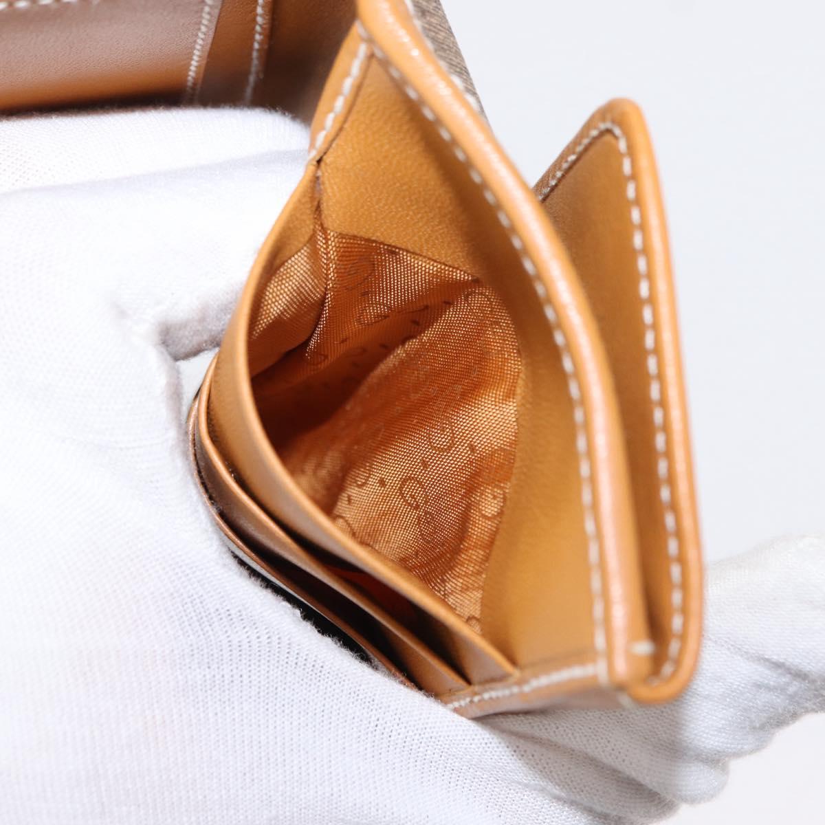 GUCCI Micro GG Supreme Long Wallet PVC Beige Gold 035 001 0758 Auth am9600V