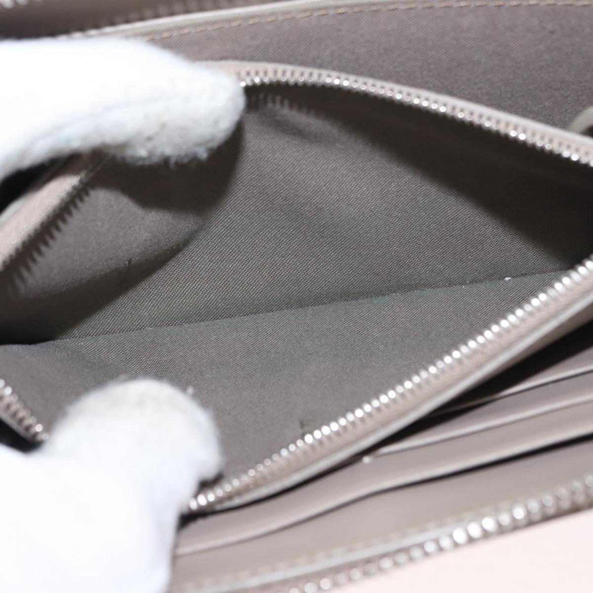 FENDI Long Wallet Leather Beige Gold Auth am9610