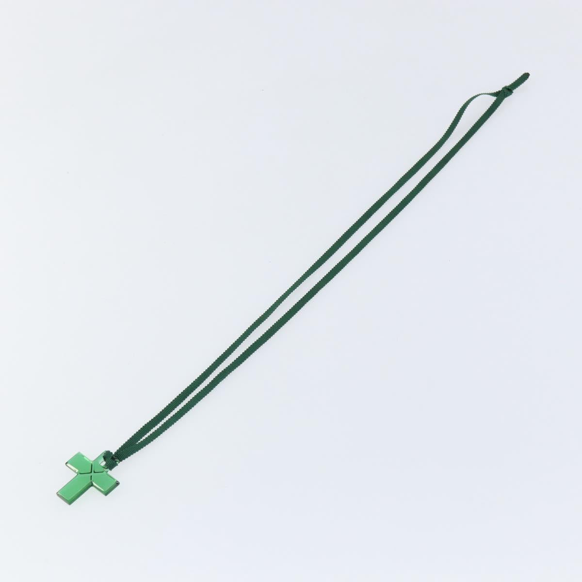 Baccarat Necklace Glass Green Auth am9612