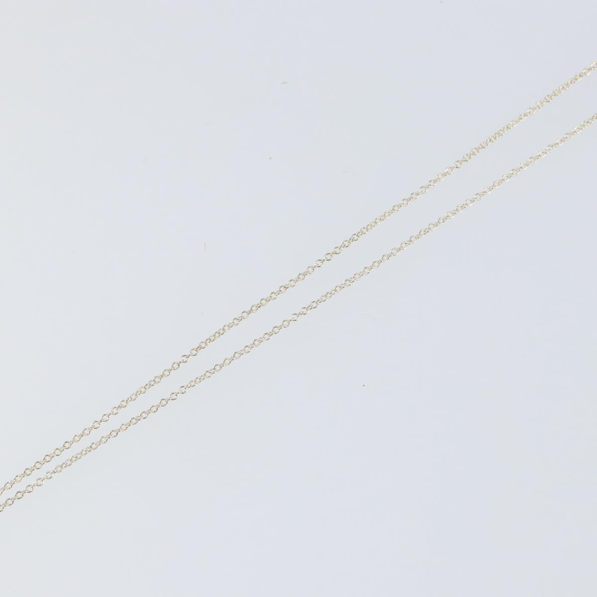 TIFFANY&Co. Open Heart Necklace Ag925 Silver Auth am9618