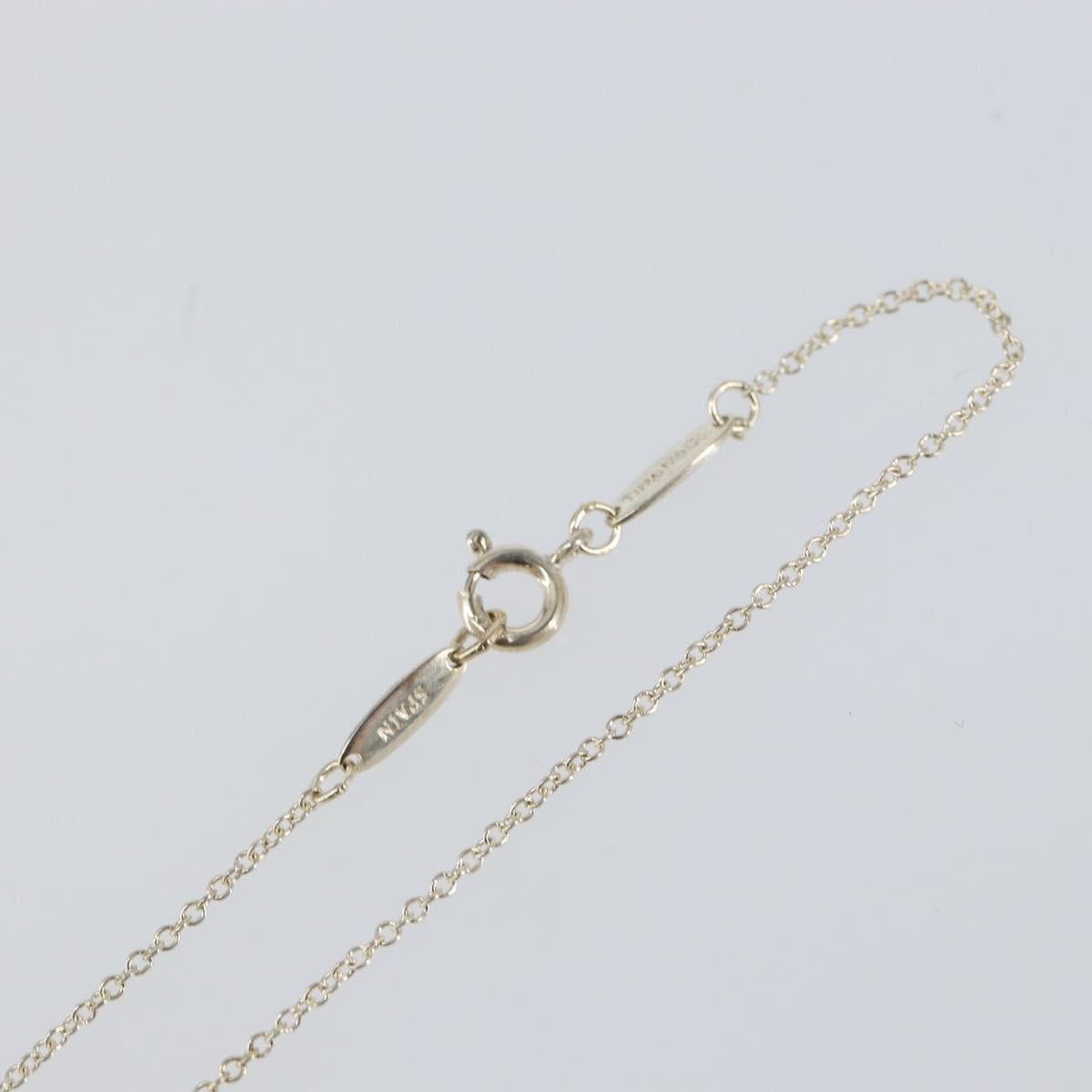 TIFFANY&Co. Open Heart Necklace Ag925 Silver Auth am9618