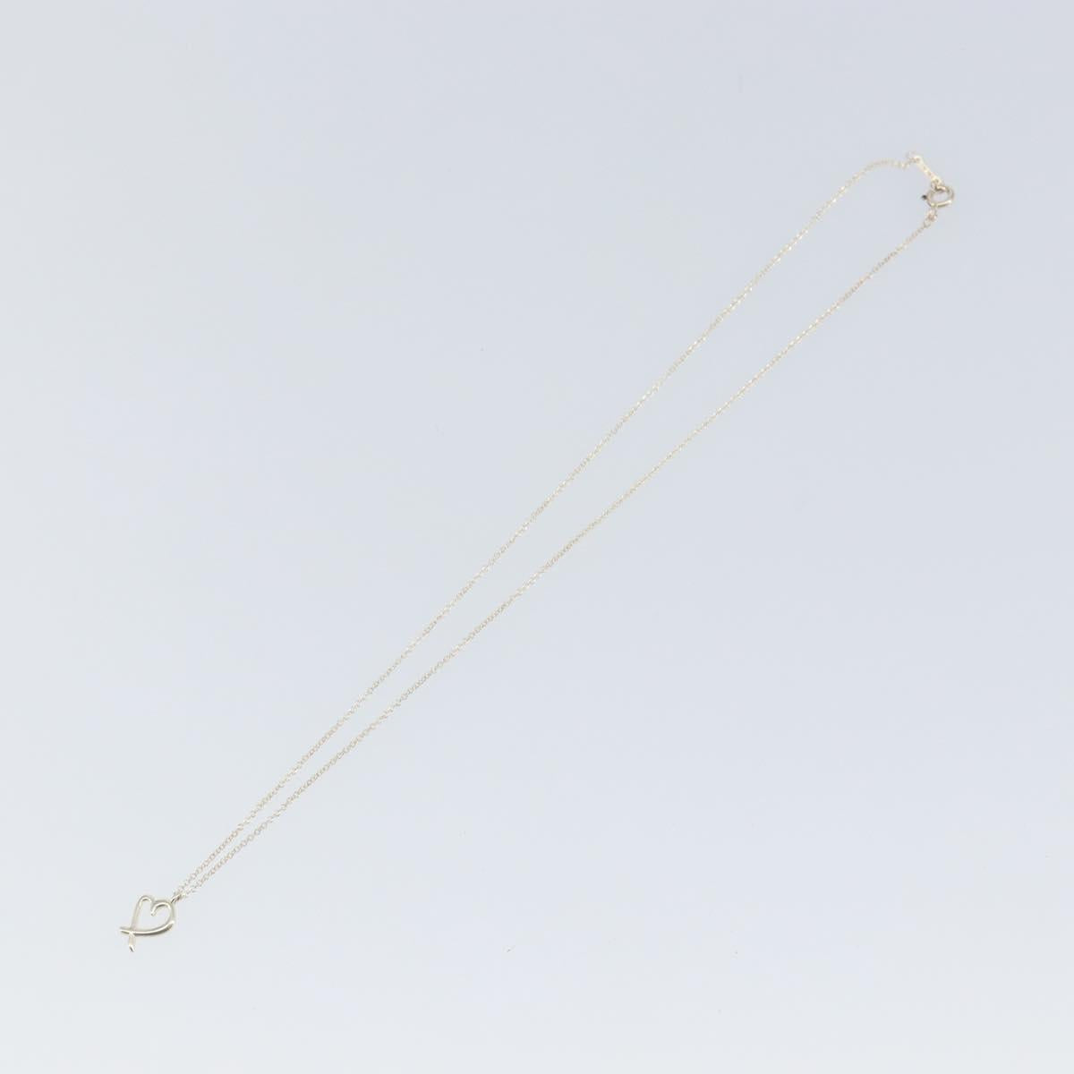 TIFFANY&Co. Loving Heart Necklace Ag925 Silver Auth am9619