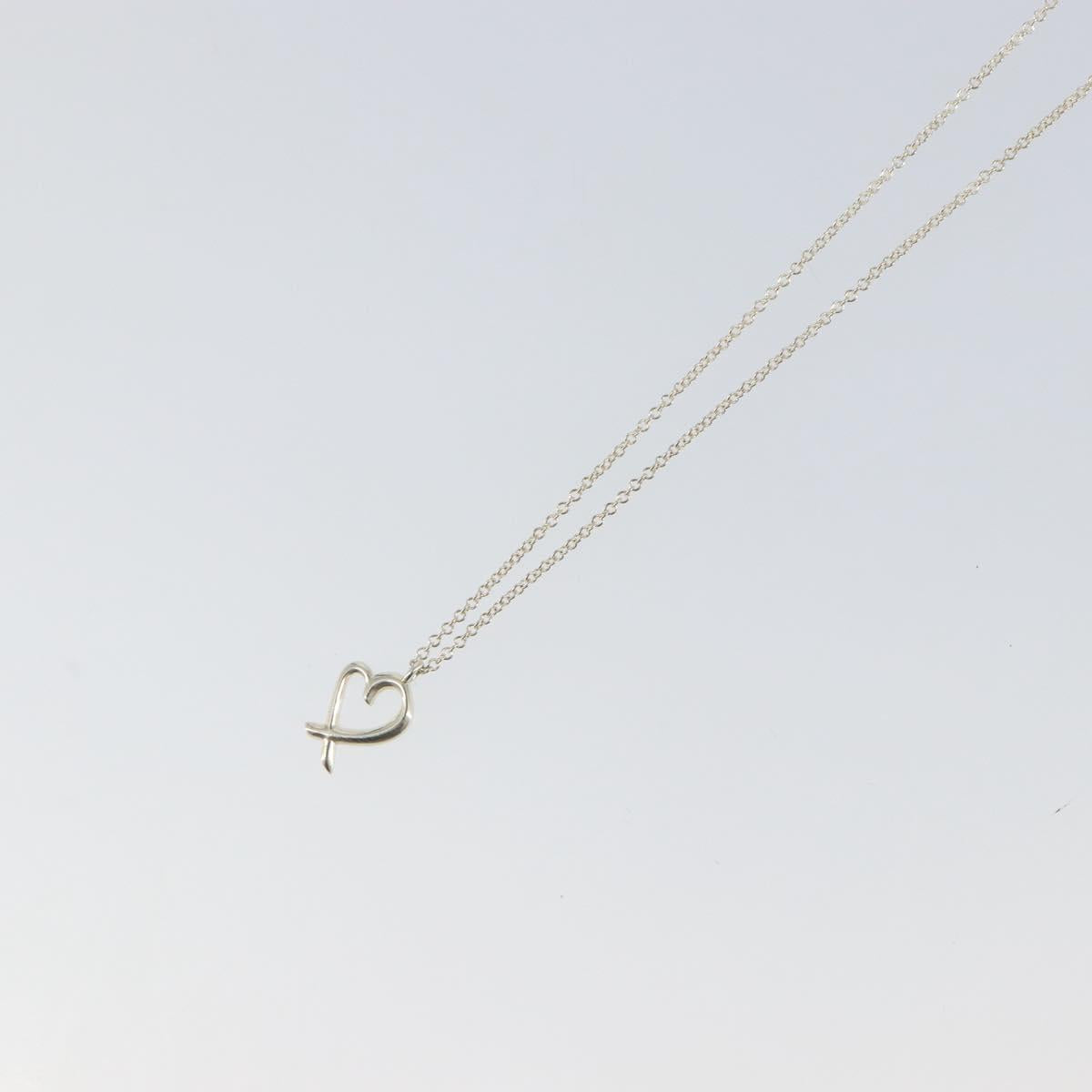 TIFFANY&Co. Loving Heart Necklace Ag925 Silver Auth am9619