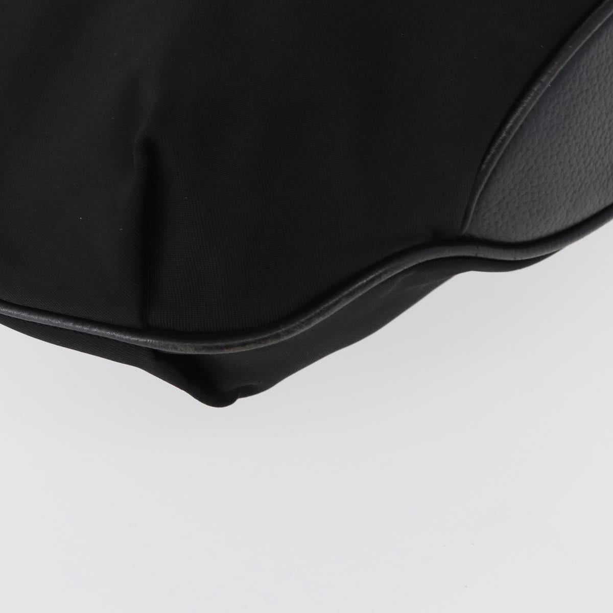 BURBERRY Nova Check Shoulder Bag Nylon Black Silver Auth am9622