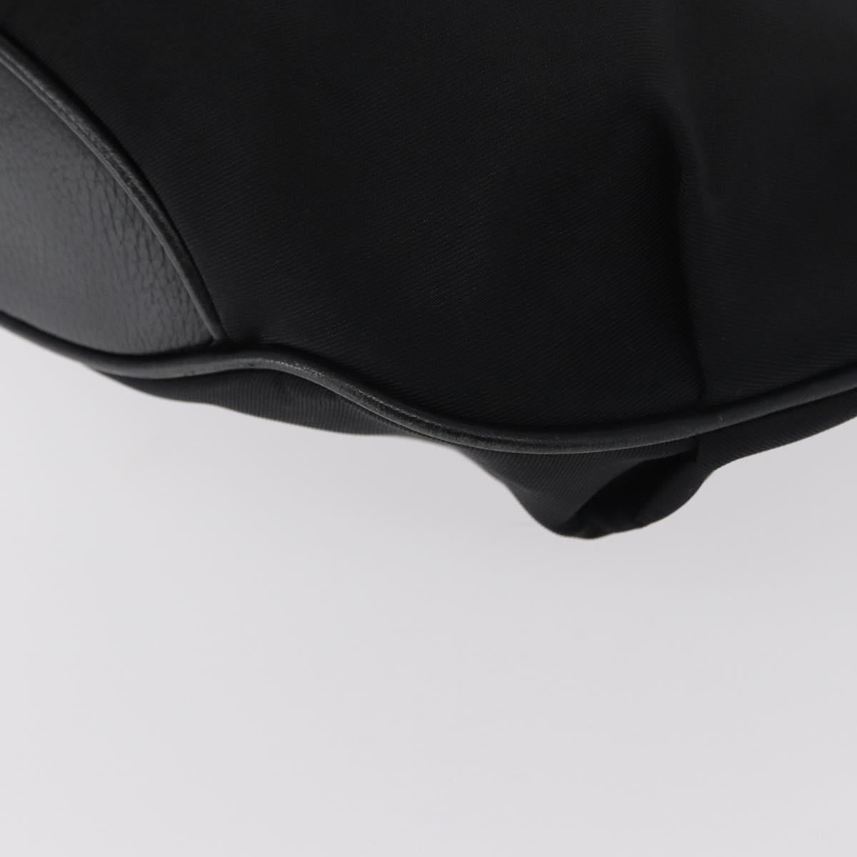 BURBERRY Nova Check Shoulder Bag Nylon Black Silver Auth am9622