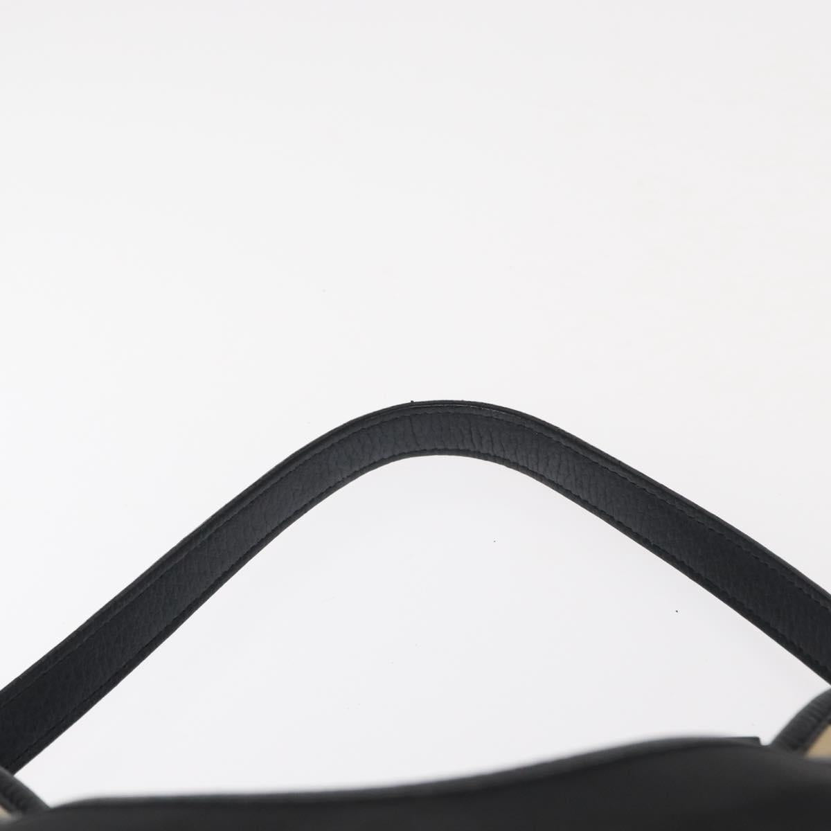 BURBERRY Nova Check Shoulder Bag Nylon Black Silver Auth am9622