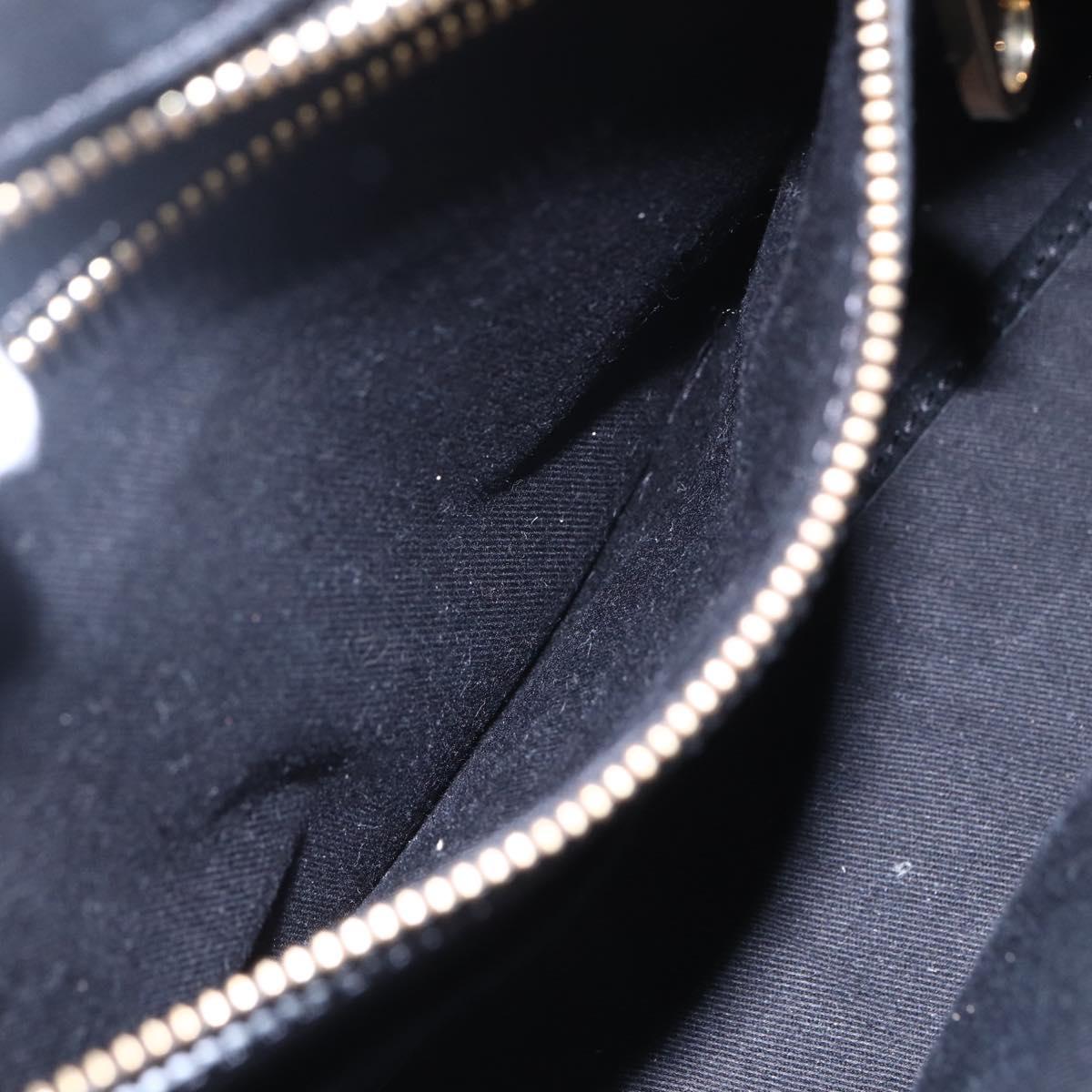 Chloe Alice Hand Bag Leather Black Gold Auth am9624