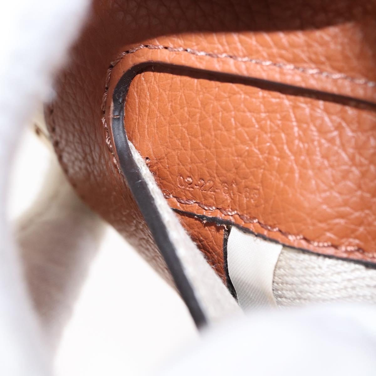 Chloe Hand Bag Straw Leather Beige Auth am9625