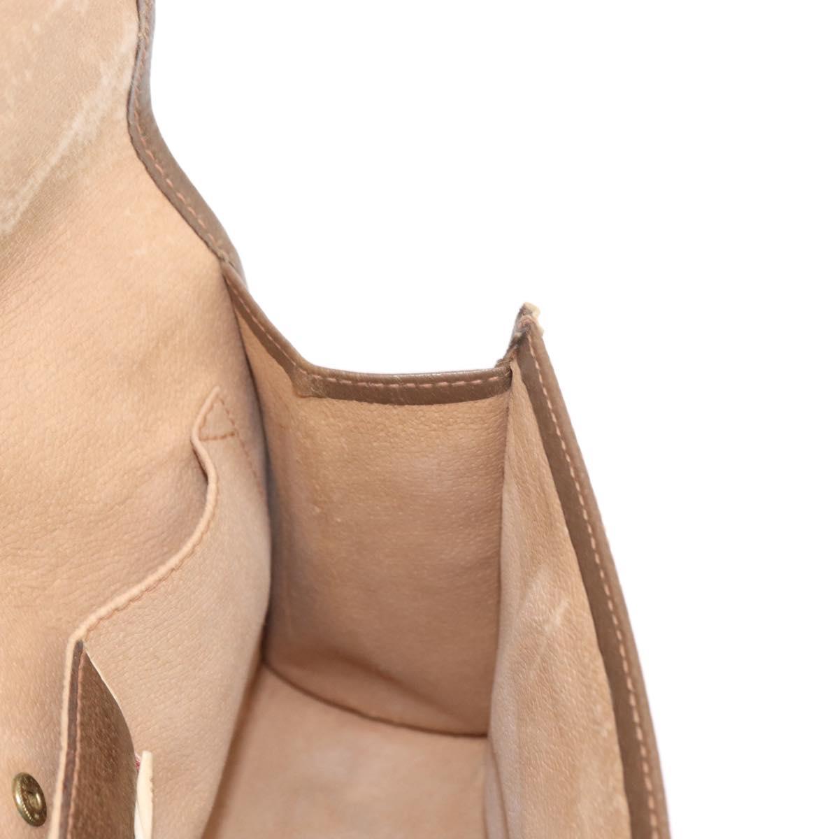 GUCCI GG Supreme Web Sherry Line Clutch Bag PVC Beige Gold 89 01 030 Auth am9631