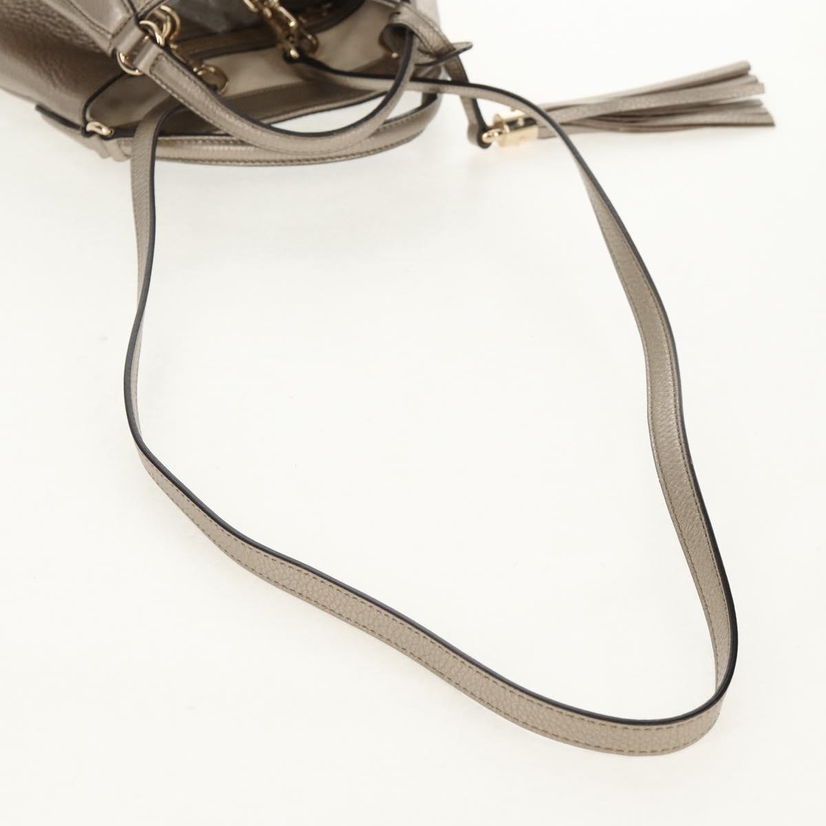 GUCCI Soho Hand Bag Leather 2way Champagne Gold Gold 336751 Auth am9635V