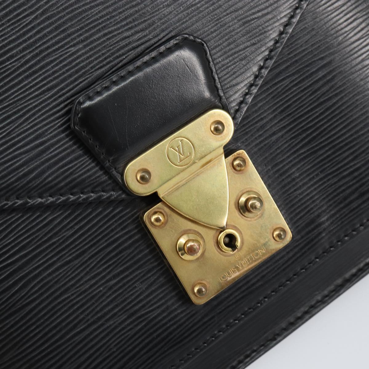 LOUIS VUITTON Epi Monceau 28 Hand Bag Black M52122 LV Auth am9637