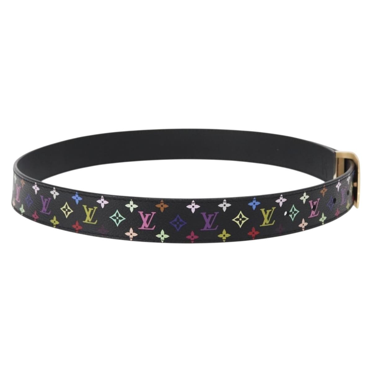LOUIS VUITTON Multicolor Ceinture Care Belt 70-80 Black M9271 LV Auth am9640