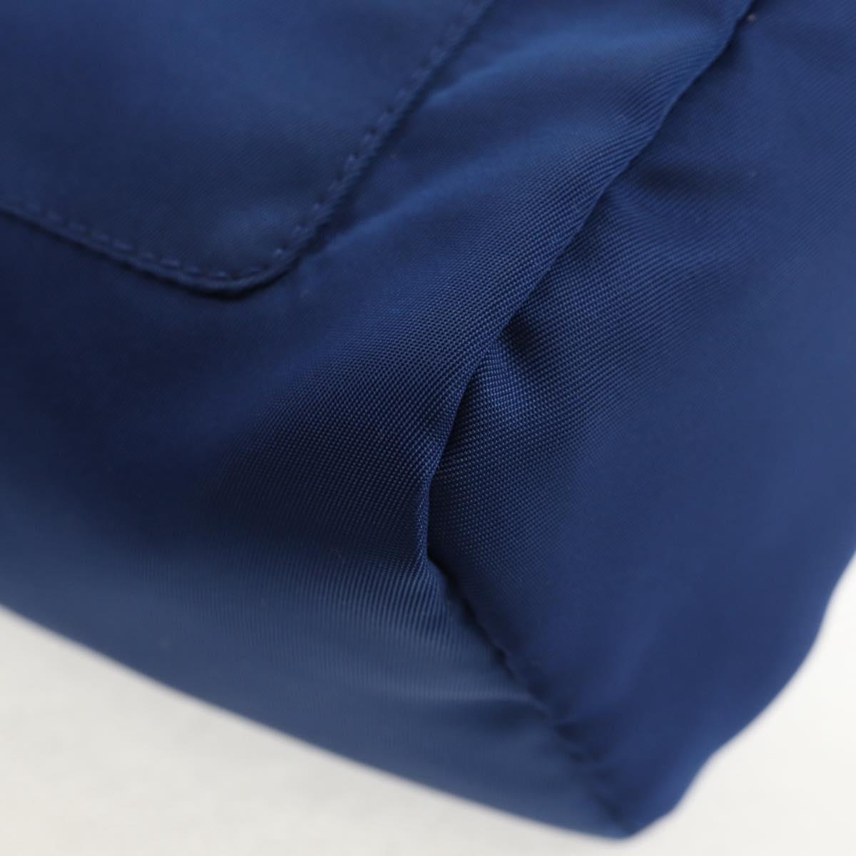 PRADA Pouch Nylon Blue Silver Auth am9642V