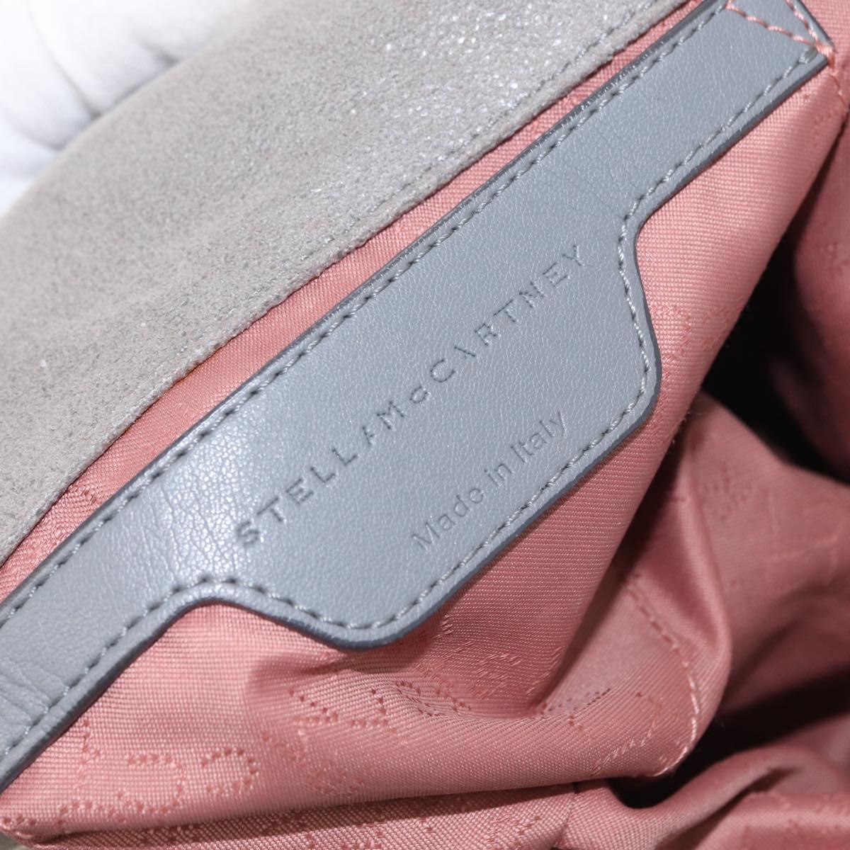 Stella MacCartney Chain Falabella Bag polyester Gray Silver 371223 Auth am9648
