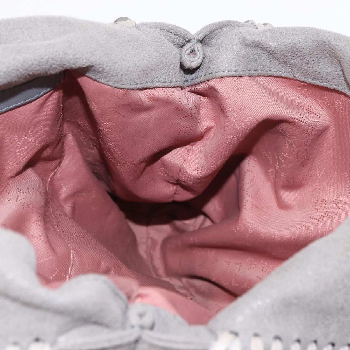 Stella MacCartney Chain Falabella Bag polyester Gray Silver 371223 Auth am9648