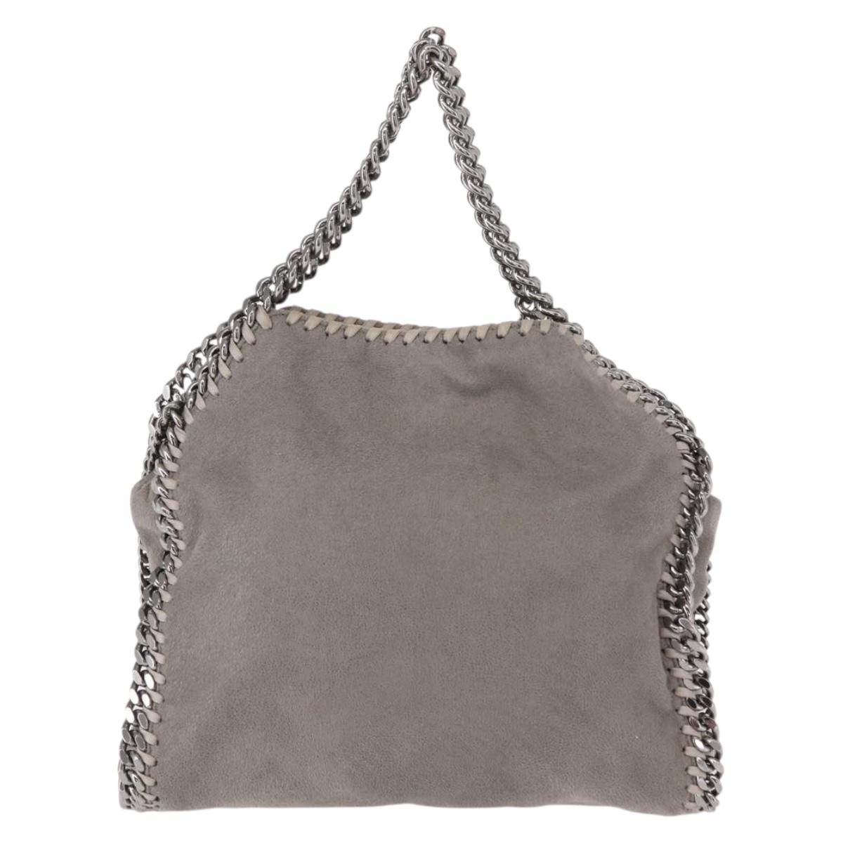 Stella MacCartney Chain Falabella Bag polyester Gray Silver 371223 Auth am9648