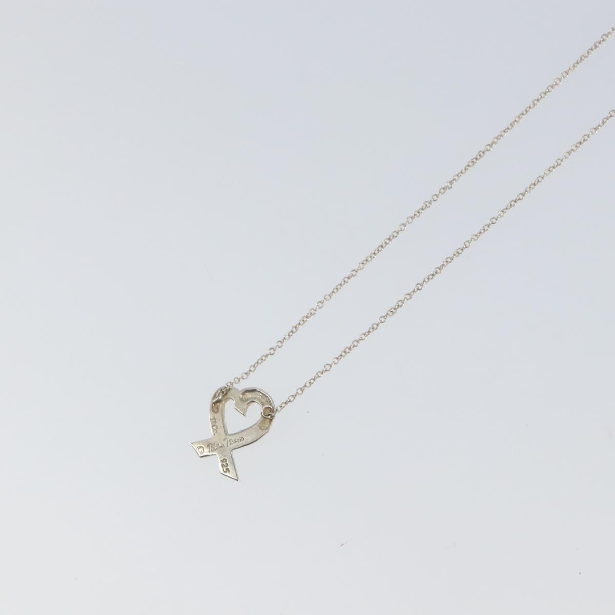 TIFFANY&Co. Loving Heart Necklace Ag925 Silver Auth am9653