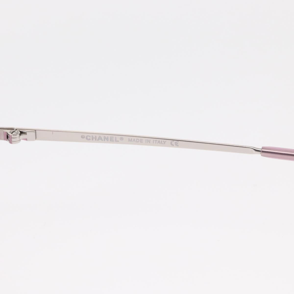 CHANEL COCO Mark Sunglasses metal Pink CC Auth am9657