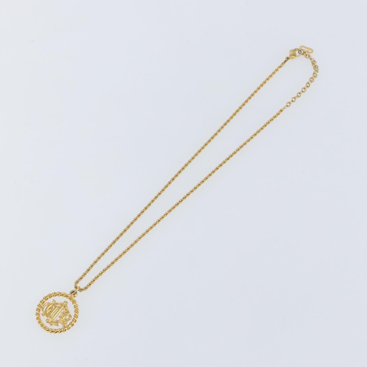 Christian Dior Necklace metal Gold Auth am9660