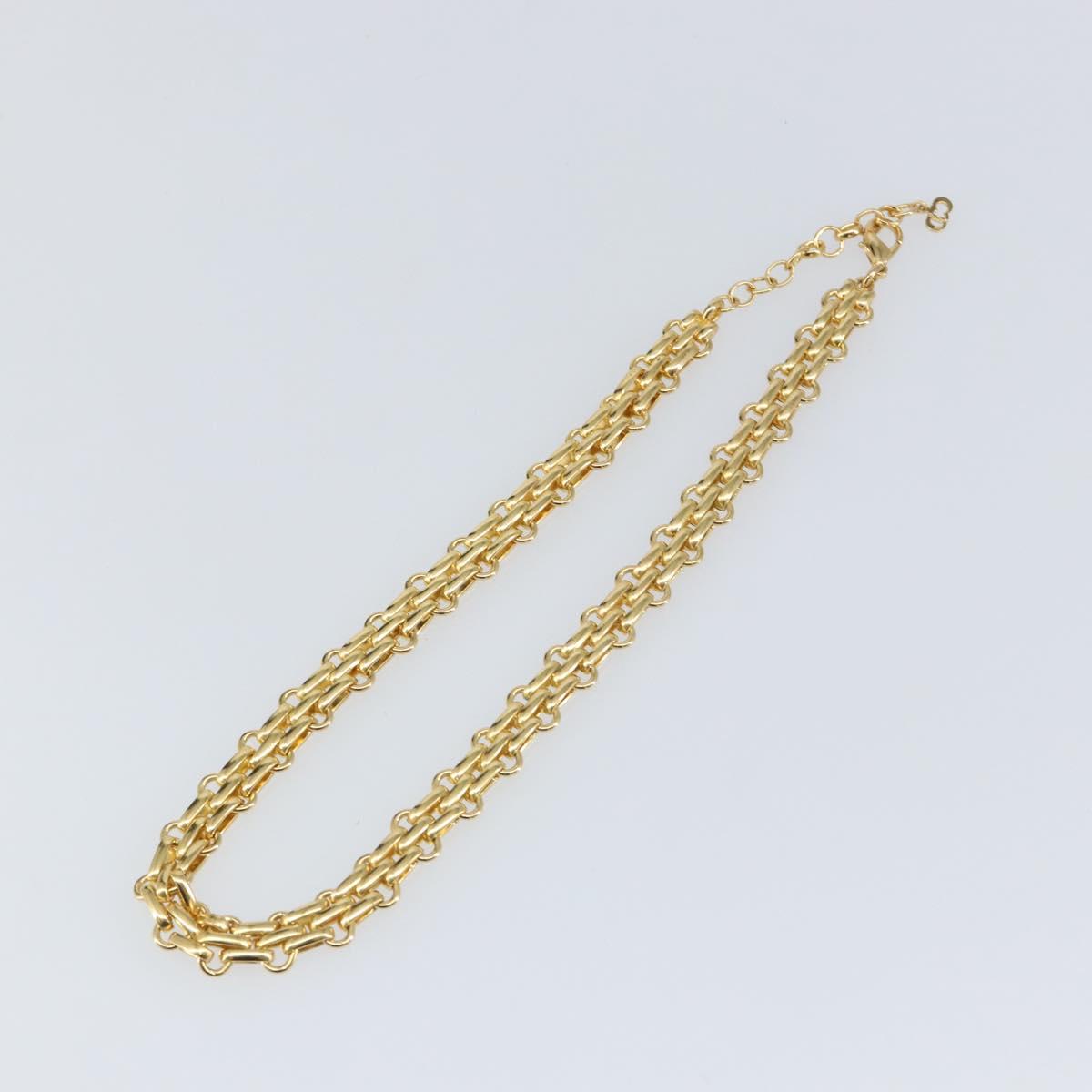 Christian Dior Necklace metal Gold Auth am9662