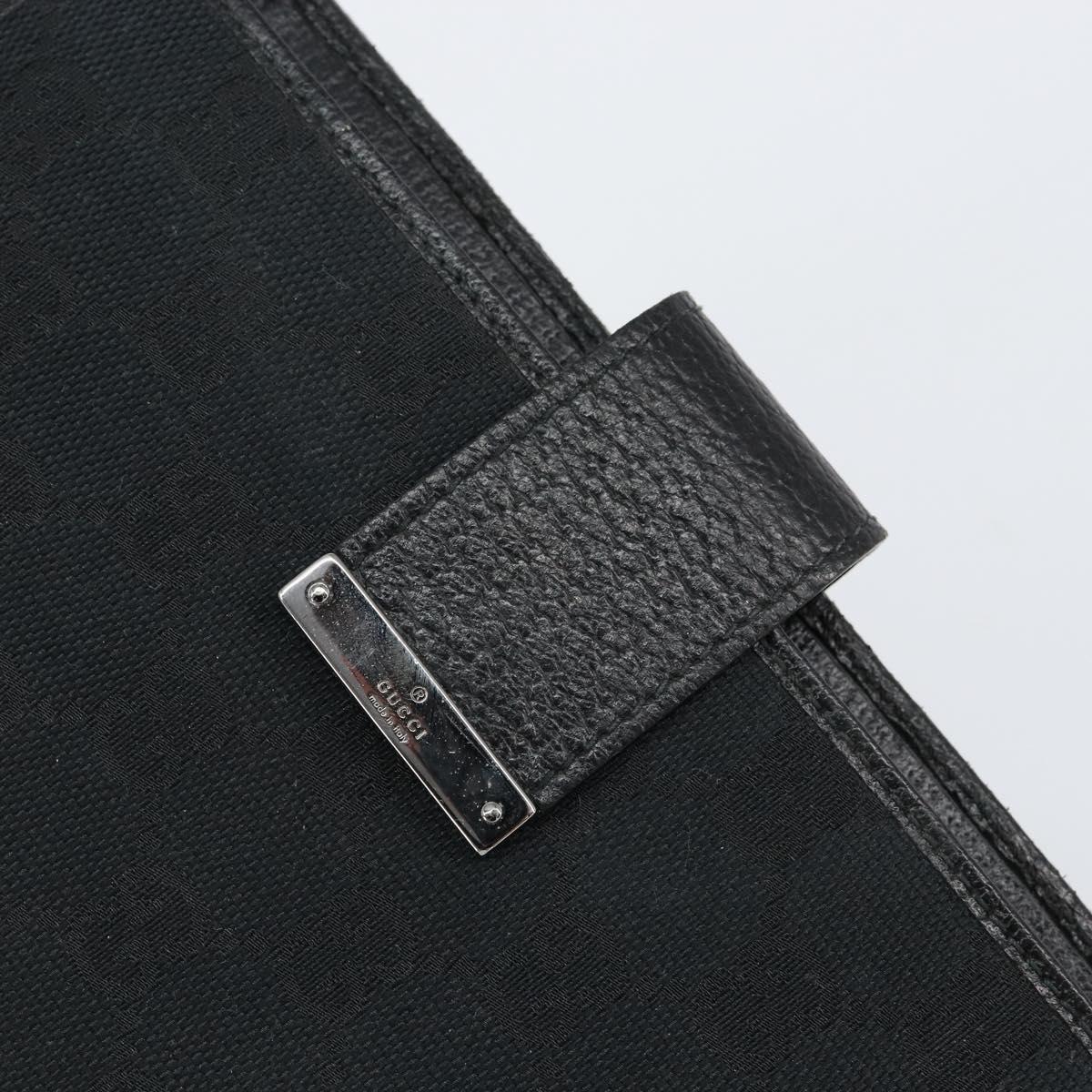 GUCCI GG Canvas Agenda Day Planner Cover Black 115241 Auth am9669