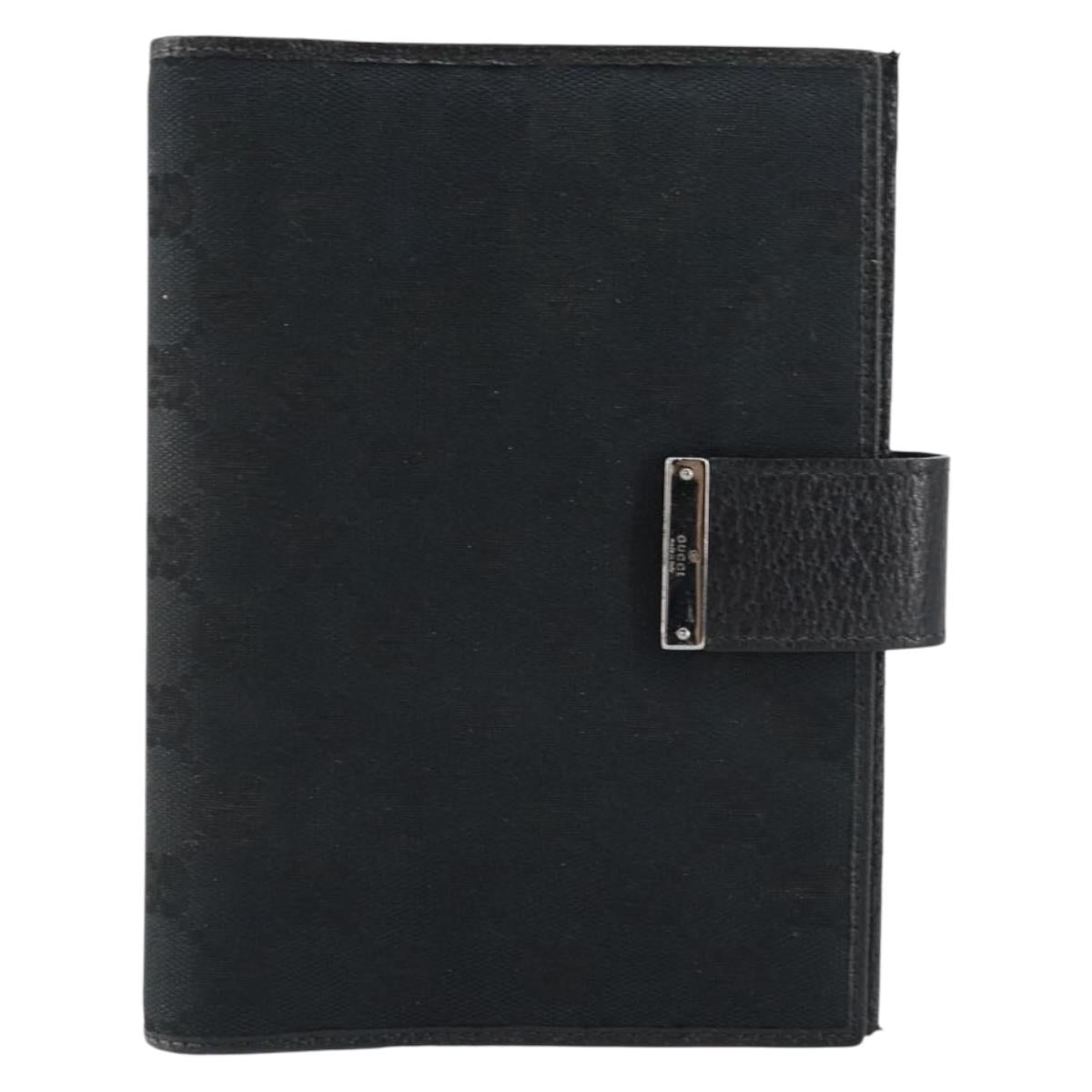 GUCCI GG Canvas Agenda Day Planner Cover Black 115241 Auth am9669