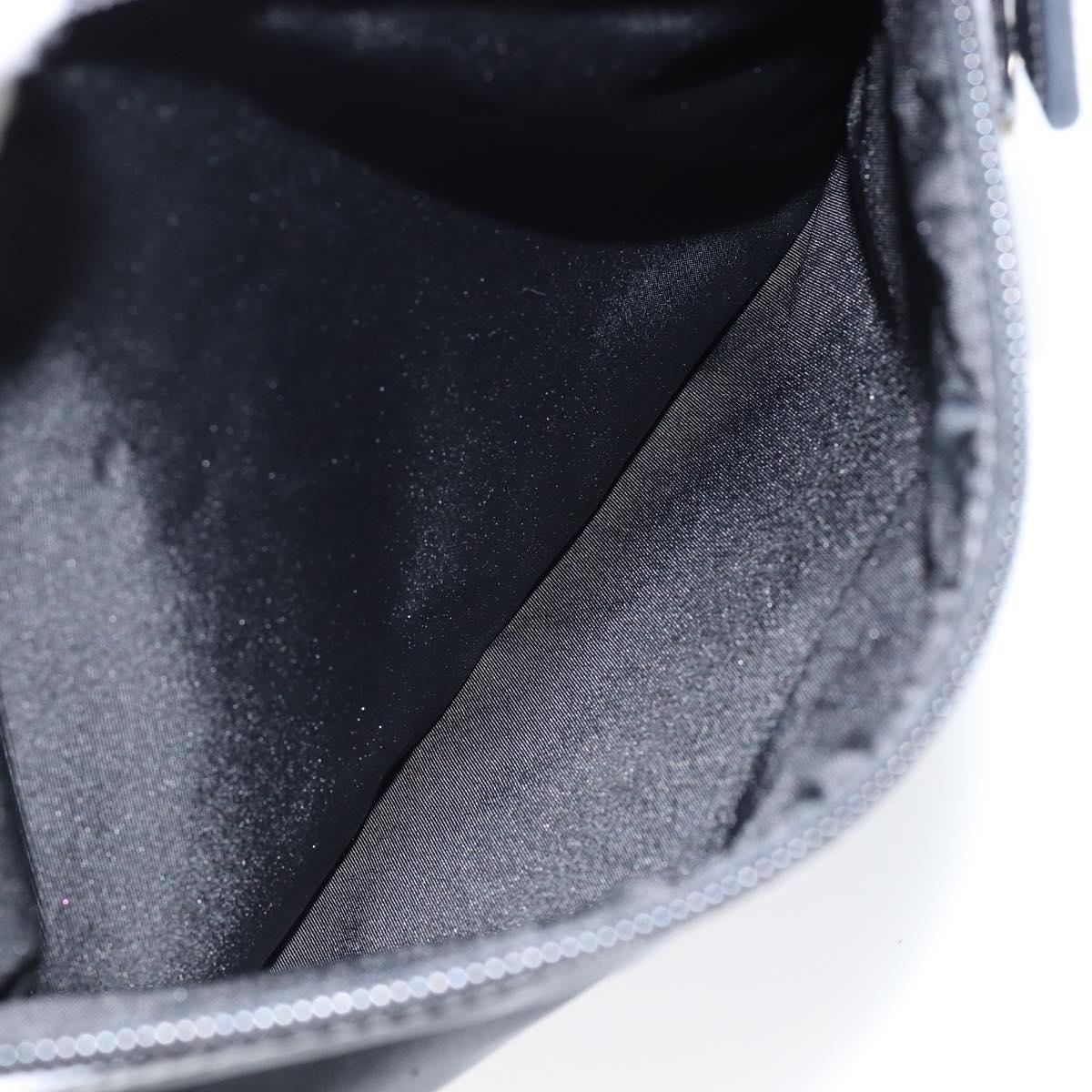 PRADA Shoulder Bag Nylon Black Gold Auth am9670