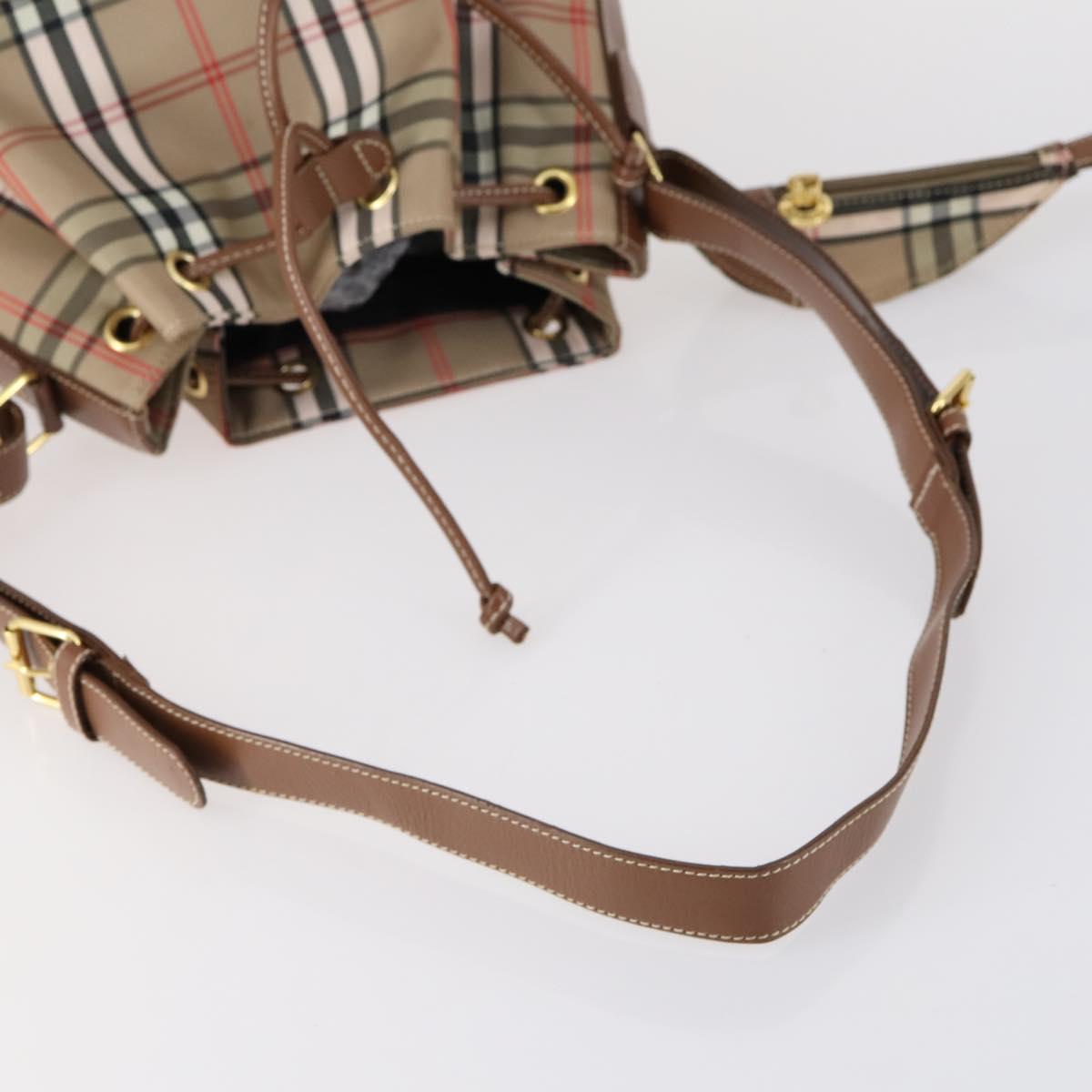 VALENTINO Clutch Bag PVC 3 Set Brown Beige Auth am9678