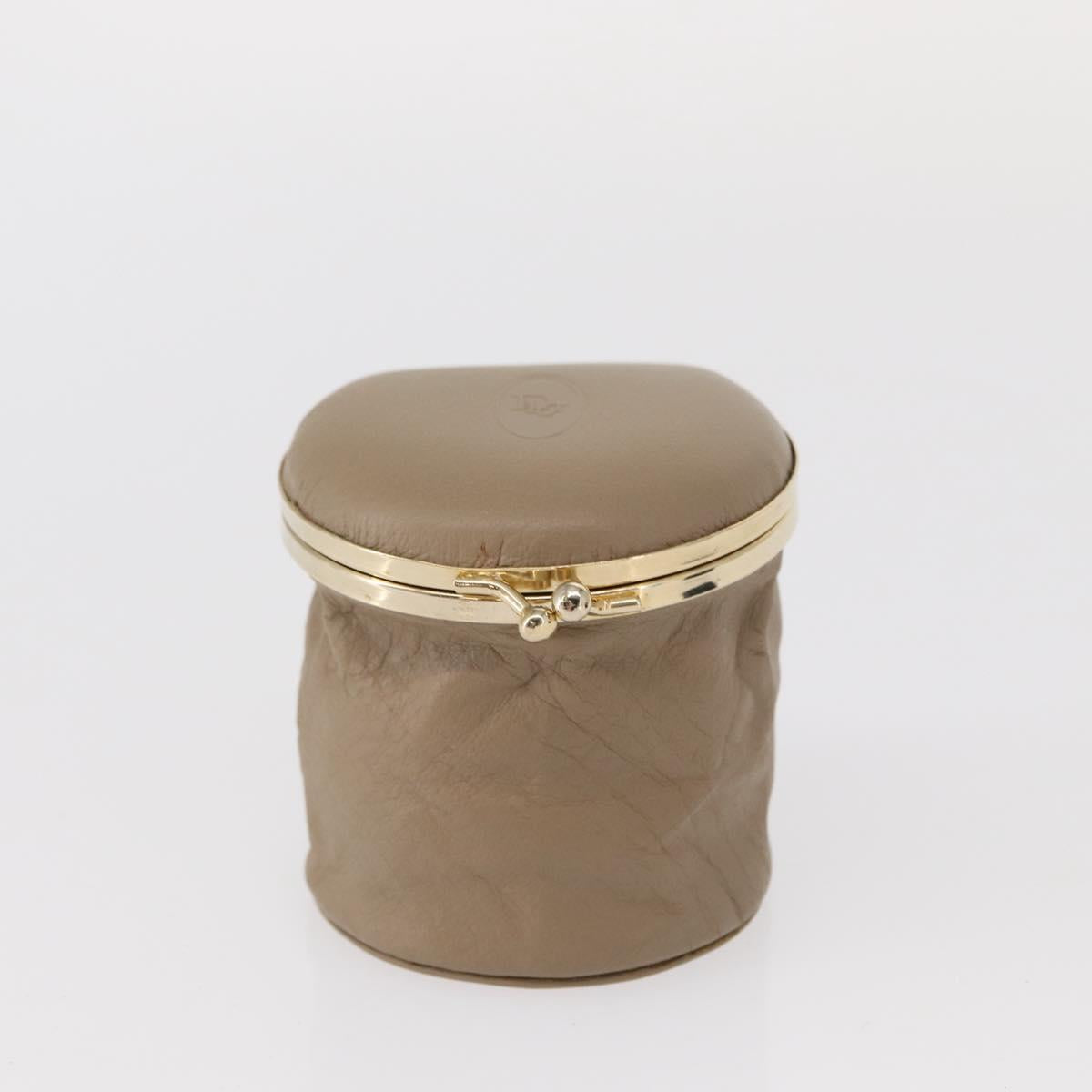 Christian Dior Jewelry Case 2 Set Black Beige Auth am9680