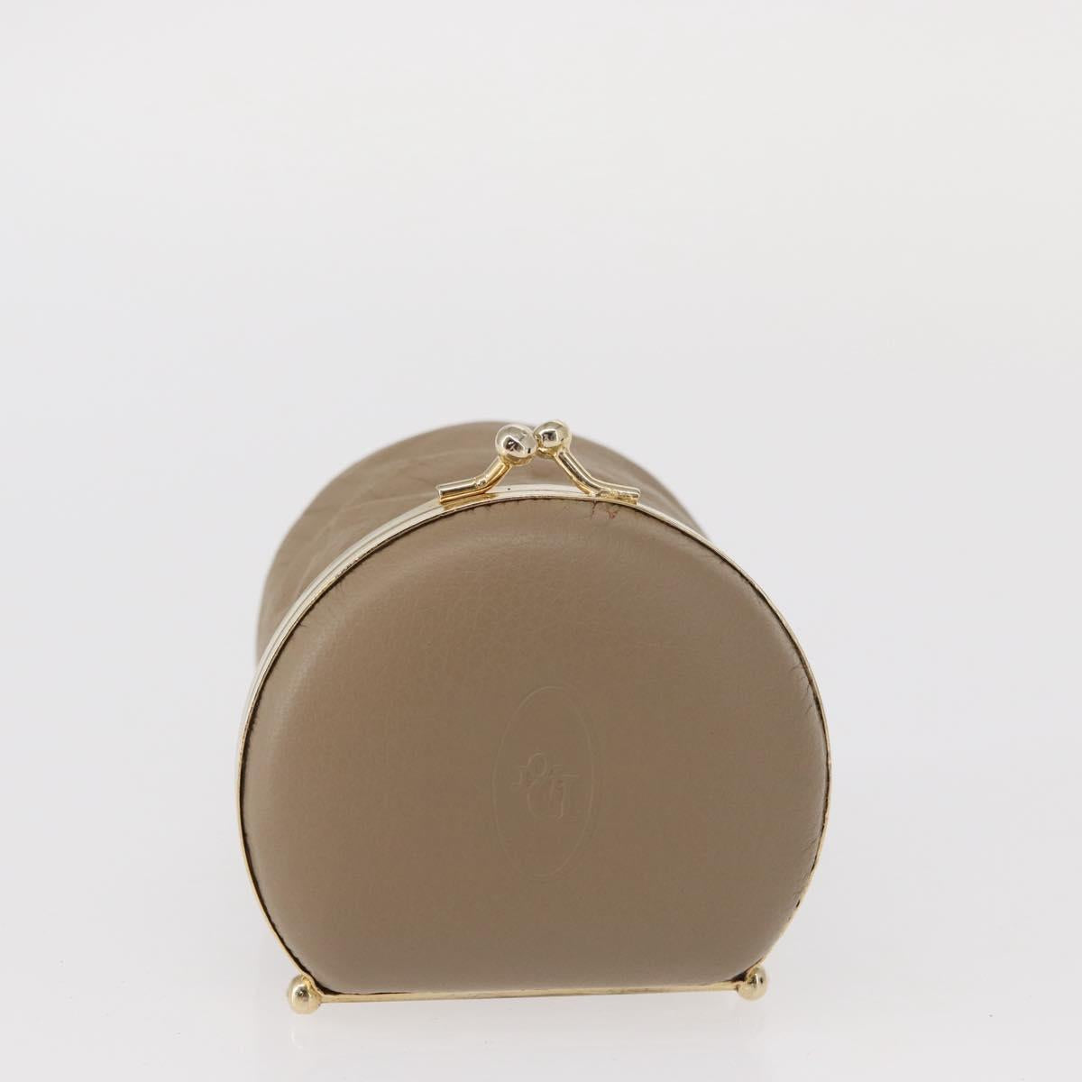 Christian Dior Jewelry Case 2 Set Black Beige Auth am9680