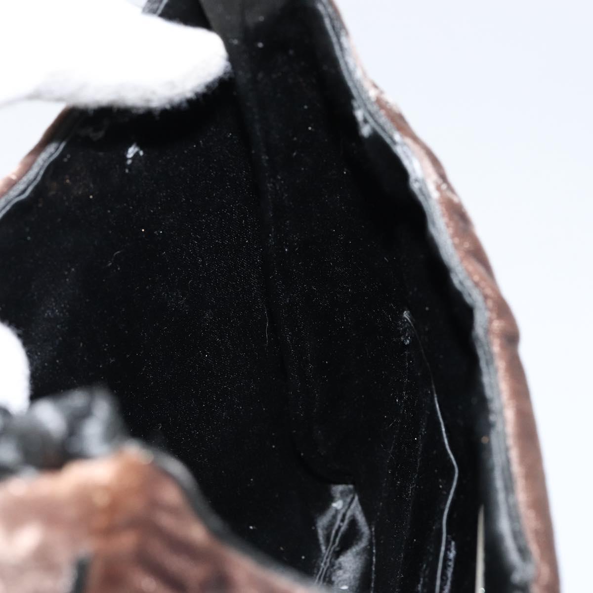 PRADA Shoulder Bag Velor Brown Auth am9681