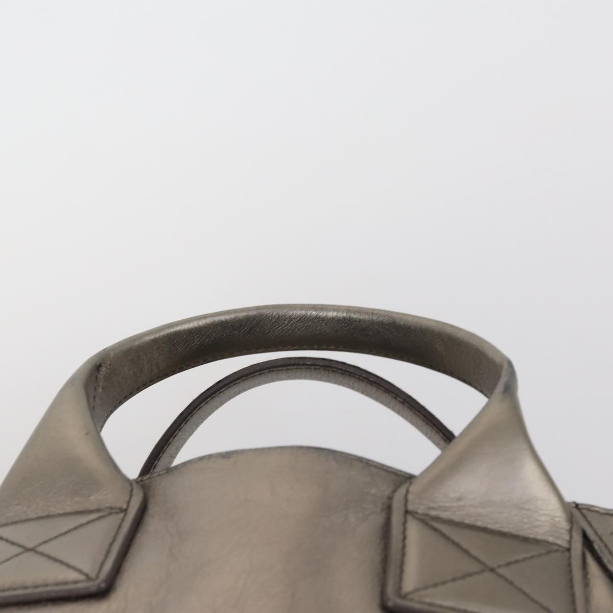 Salvatore Ferragamo Shoulder Bag Leather 3 Set Bordeaux Silver beige Auth am9685