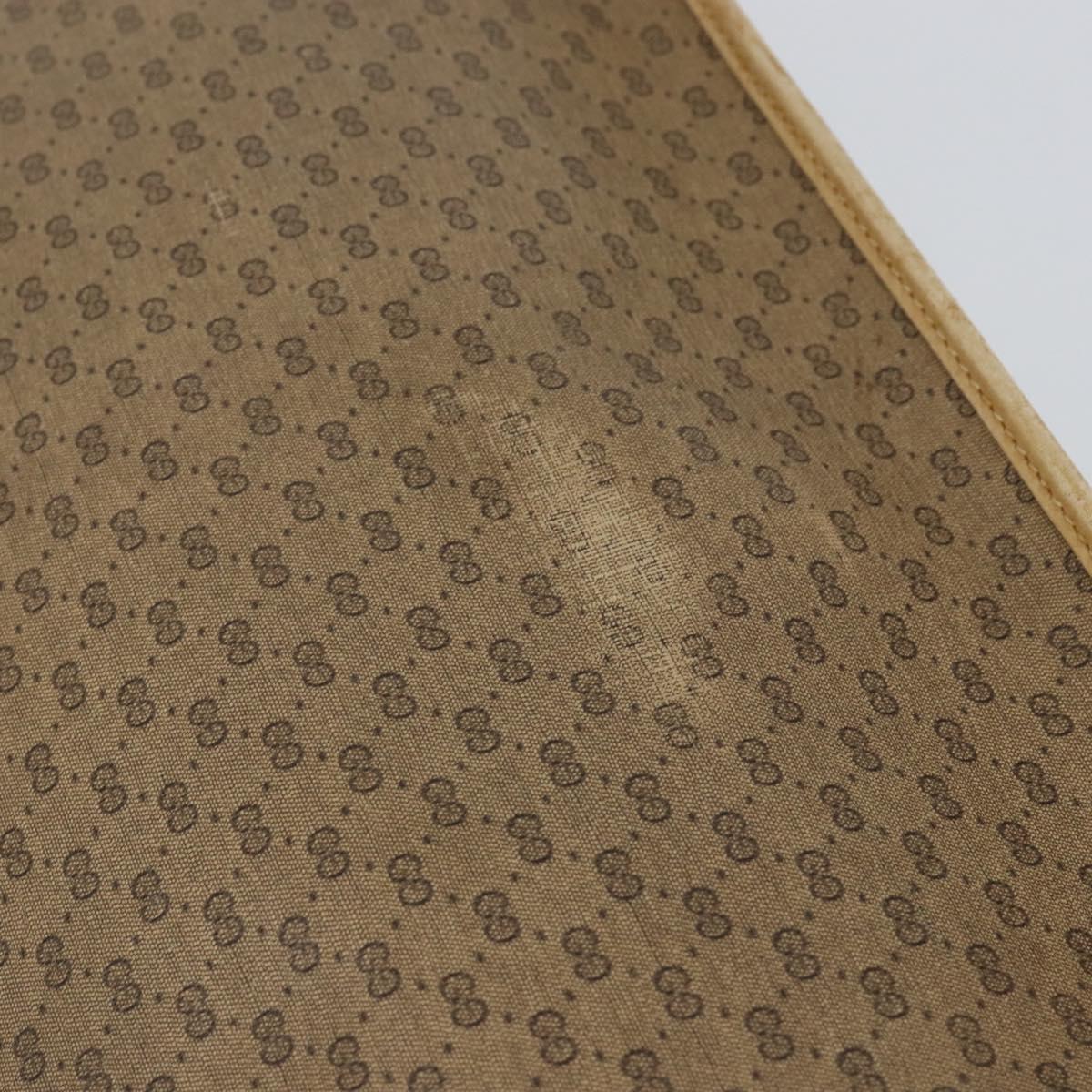 GUCCI Micro GG Supreme Tote Bag PVC Beige Gold Auth am9689