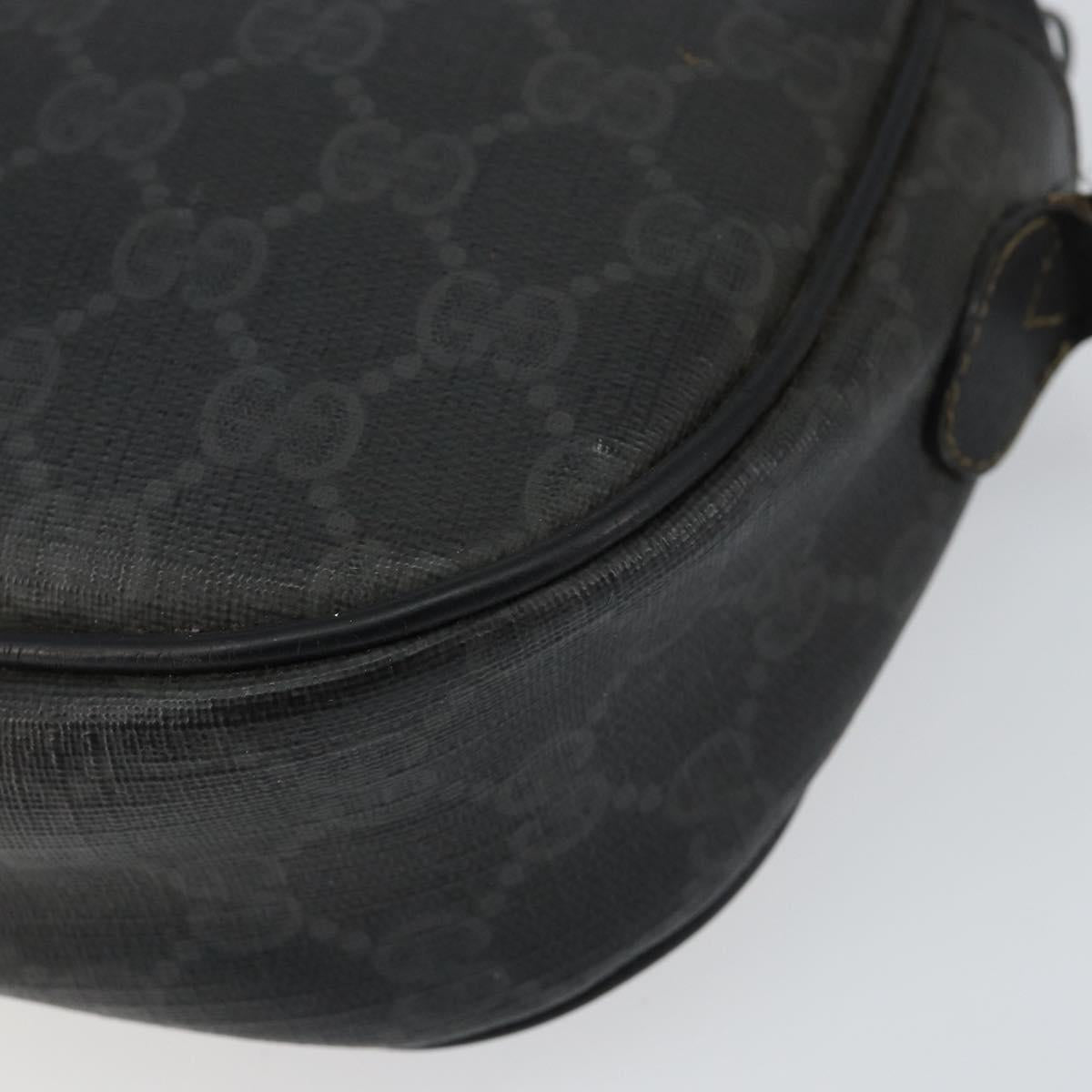 GUCCI GG Supreme Web Sherry Line Clutch Bag Black Gold 156 01 034 Auth am9691