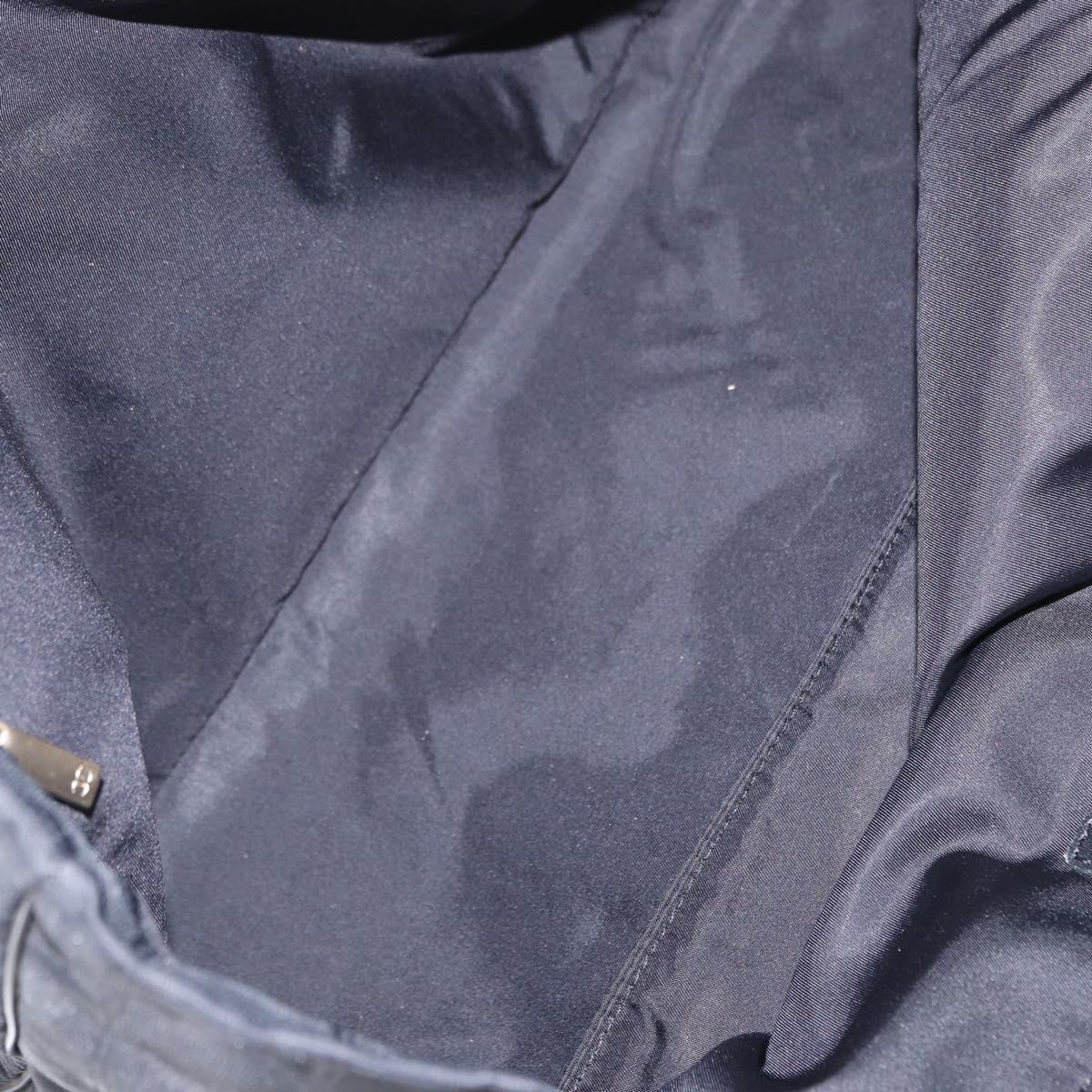 CHANEL New Travel Line Tote Bag Nylon Black gold CC Auth am9695