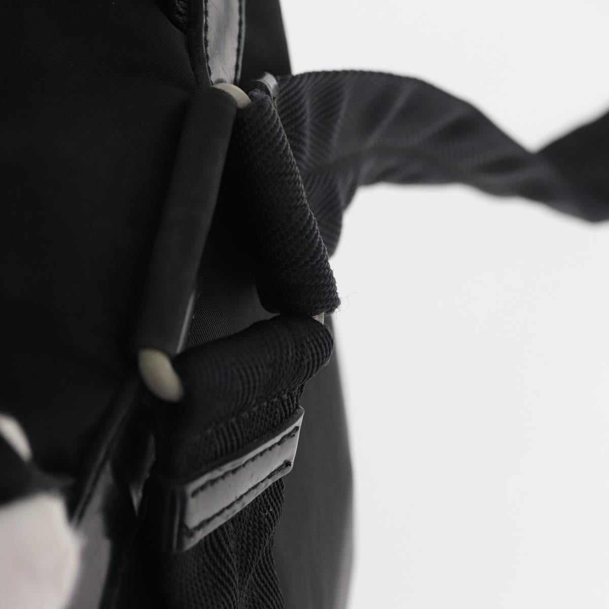 PRADA Backpack Nylon Black Silver Auth am9697