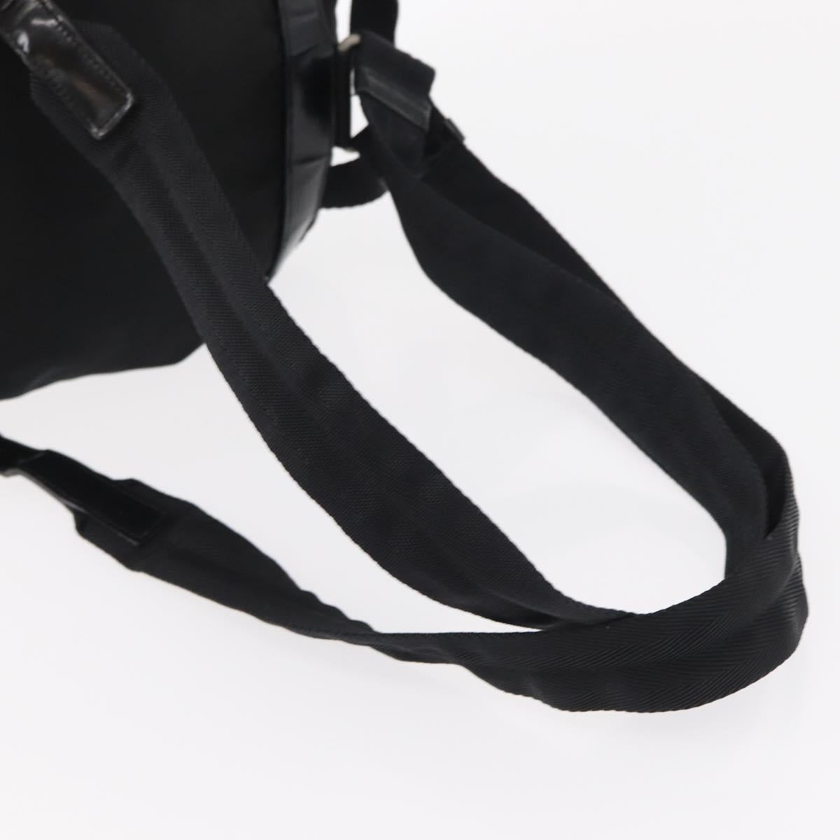 PRADA Backpack Nylon Black Silver Auth am9697