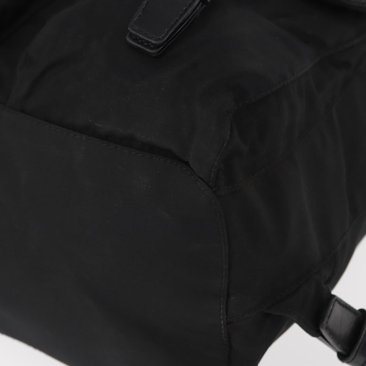 PRADA Backpack Nylon Black Silver Auth am9697